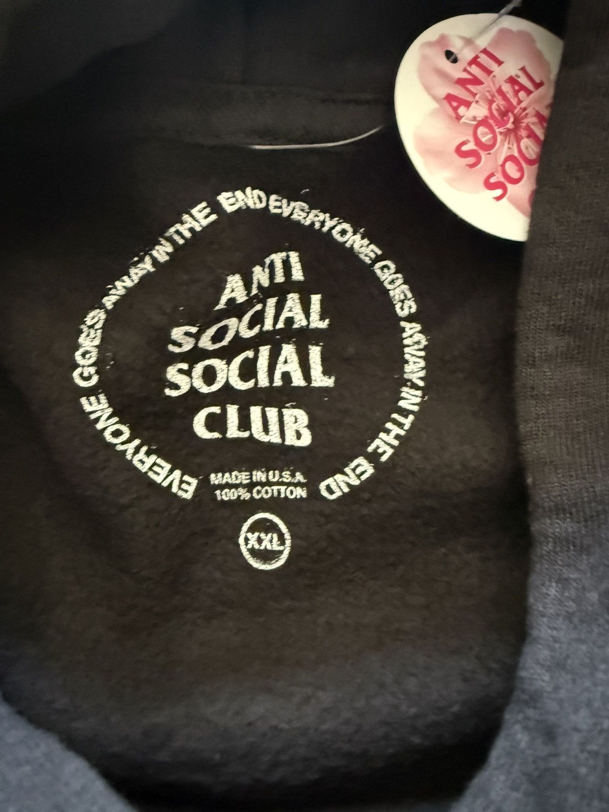Anti Social Social Club × Fragment Design Anti Social Social Club x Fragment Hoodie Black Grey XXL Size US XXL / EU 58 / 5 - 3 Thumbnail