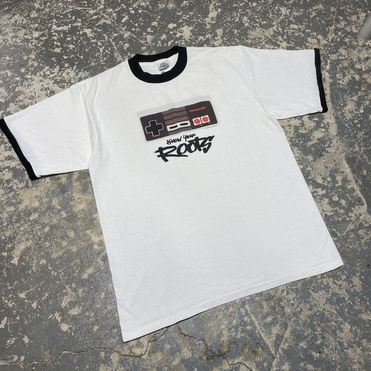 Japanese Brand × Vintage Vintage Nintendo Know Your Roots 2003 Ringer Tshirt Size US L / EU 52-54 / 3 - 9 Thumbnail