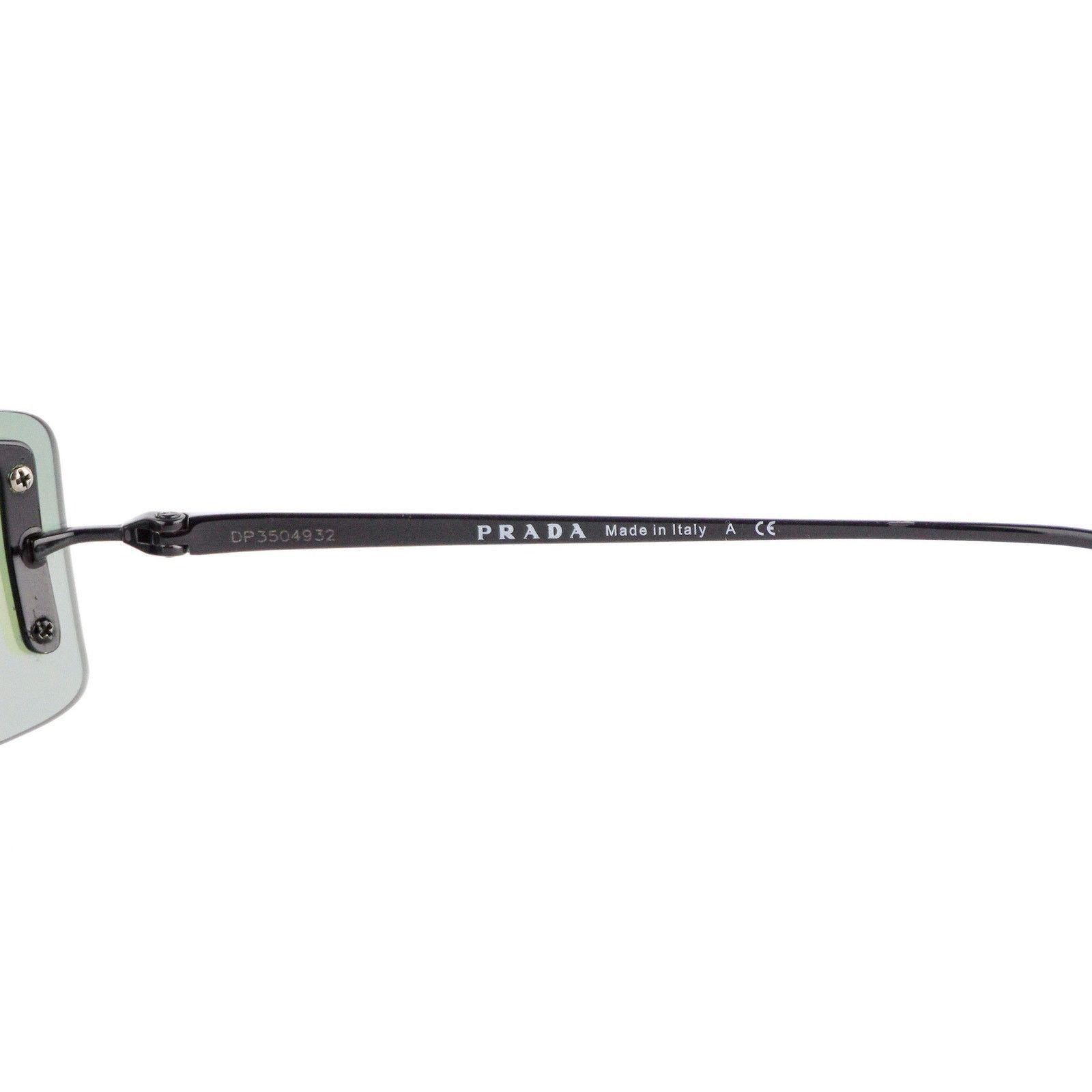 Prada Prada SPR 61V Silver Logo Gradient Lenses Rimless Sunglasses Size ONE SIZE - 4 Thumbnail