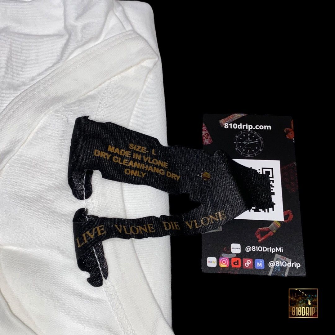 Vlone Vlone Blue Staple Tee White (L) Size US L / EU 52-54 / 3 - 4 Thumbnail