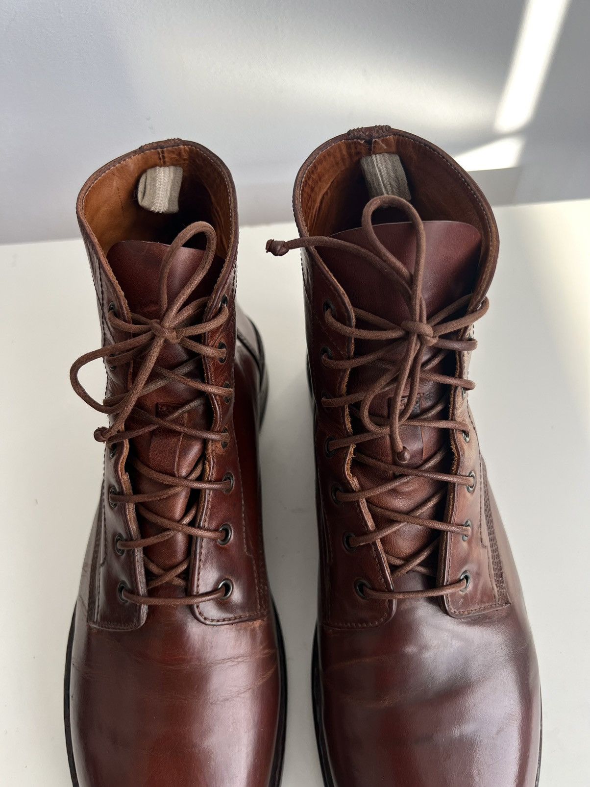 Marsell 🔥Officine Creative Lawry 001 Leather Cognac Boots Size US 11.5 / EU 44-45 - 9 Thumbnail