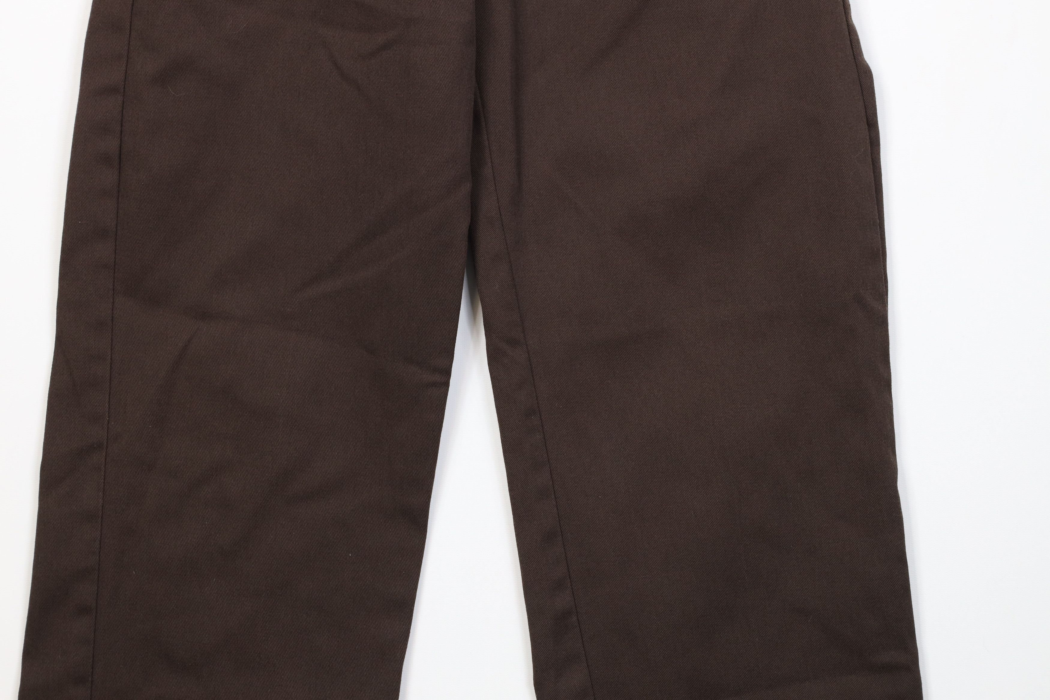 Dickies Vintage Y2K Dickies Hemmed Wide Leg Dungaree Pants Brown Size 25" / US 0 / IT 36 - 4 Thumbnail