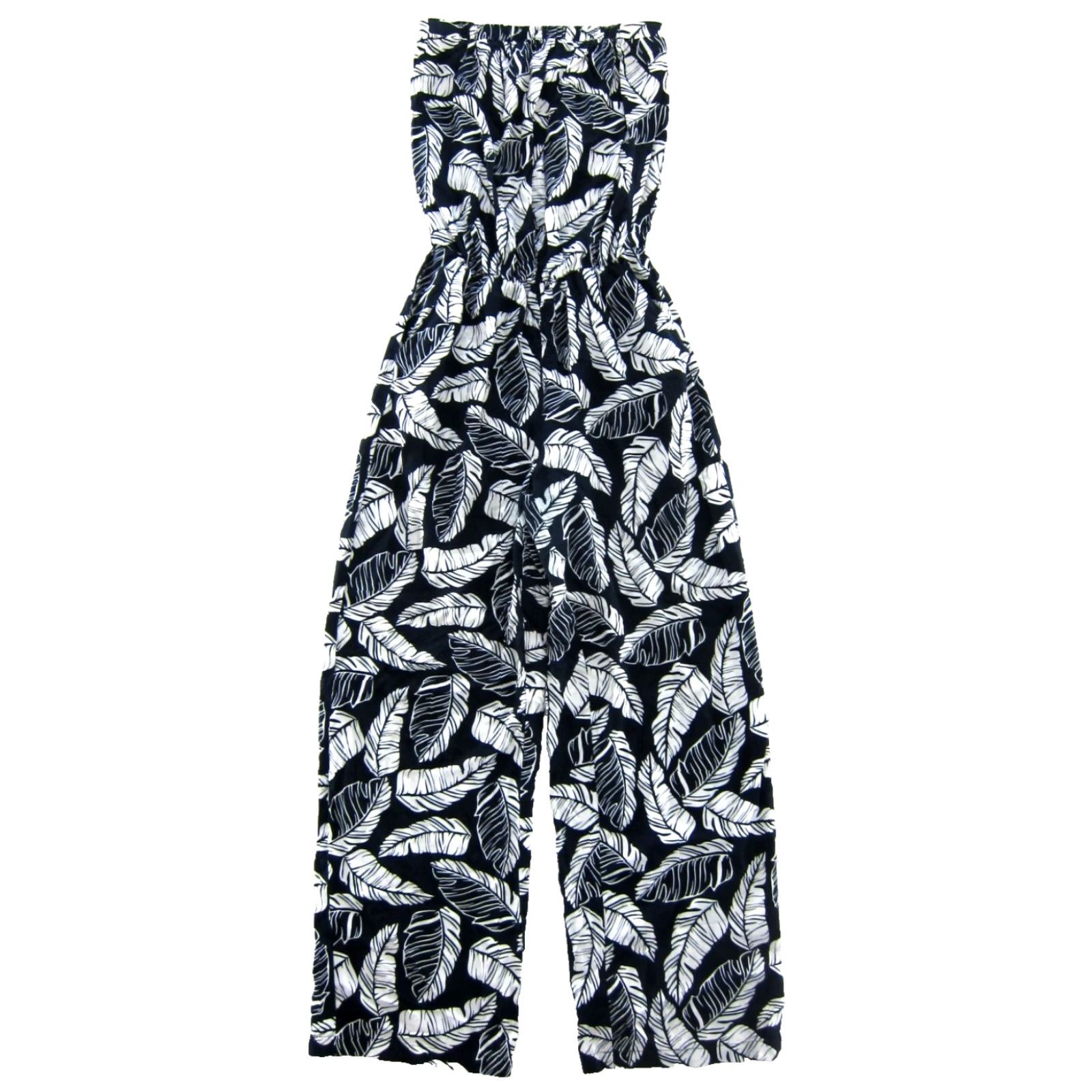 Vintage La Mer Luxe Navy Blue White 100% Rayon Pocket Wide Leg Jumper Romper Jumpsuit M Size M / US 6-8 / IT 42-44 - 2 Thumbnail