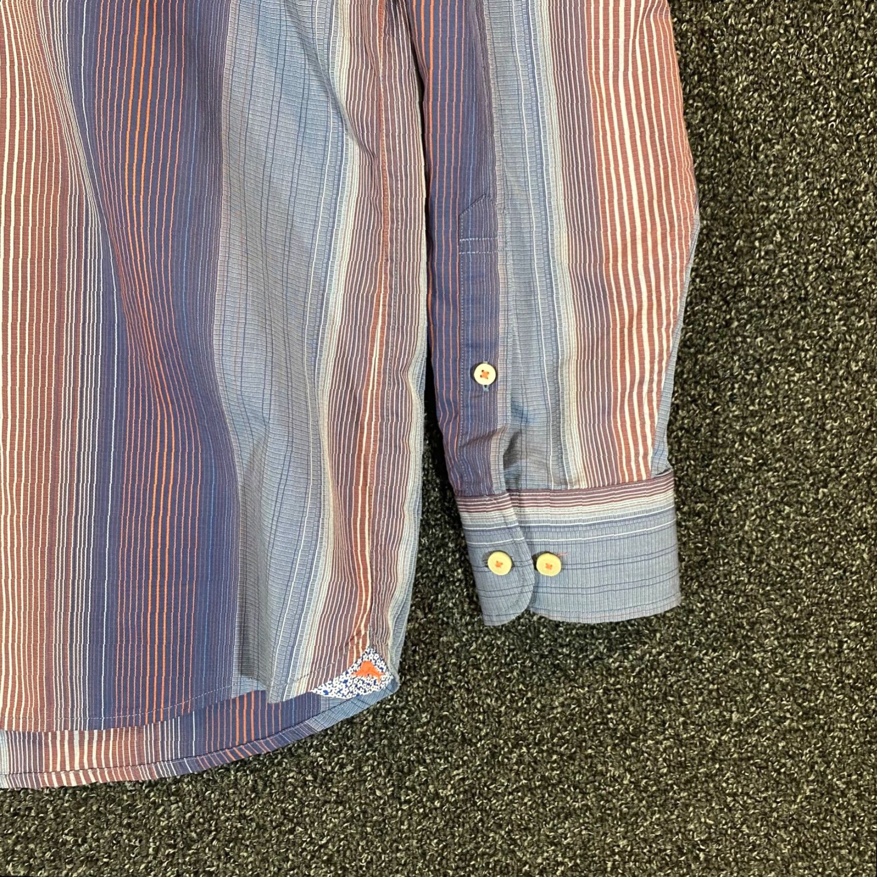 Tommy Bahama TOMMY BAHAMA Shirt Mens Large Blue Striped Button Up Hawaiian Outdoor Resort L/S Size US L / EU 52-54 / 3 - 3 Thumbnail