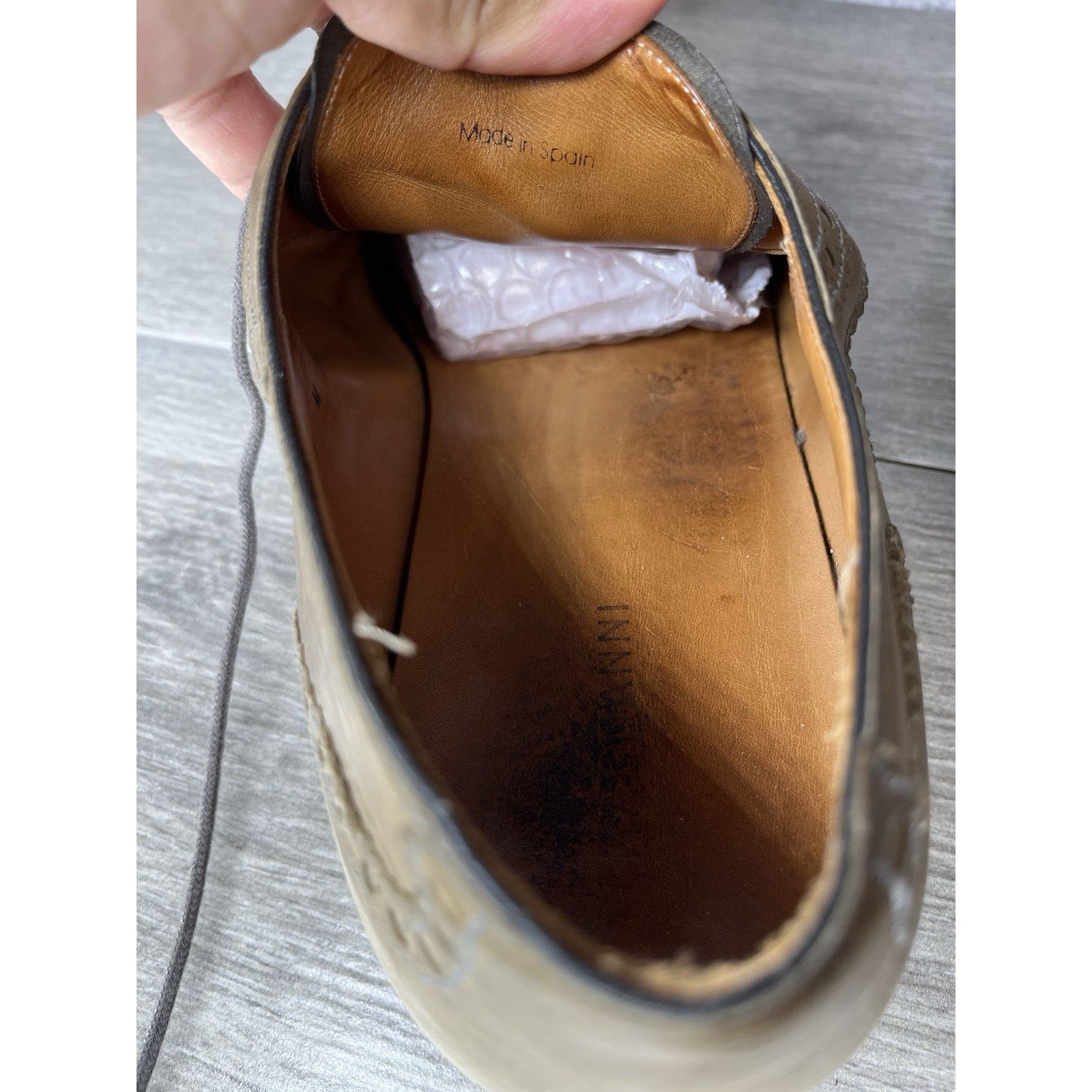 Magnanni MAGNANNI Gray Leather Brogue Wingtip Derby Lace Dress Shoes Size US 11 / EU 44 - 11 Thumbnail