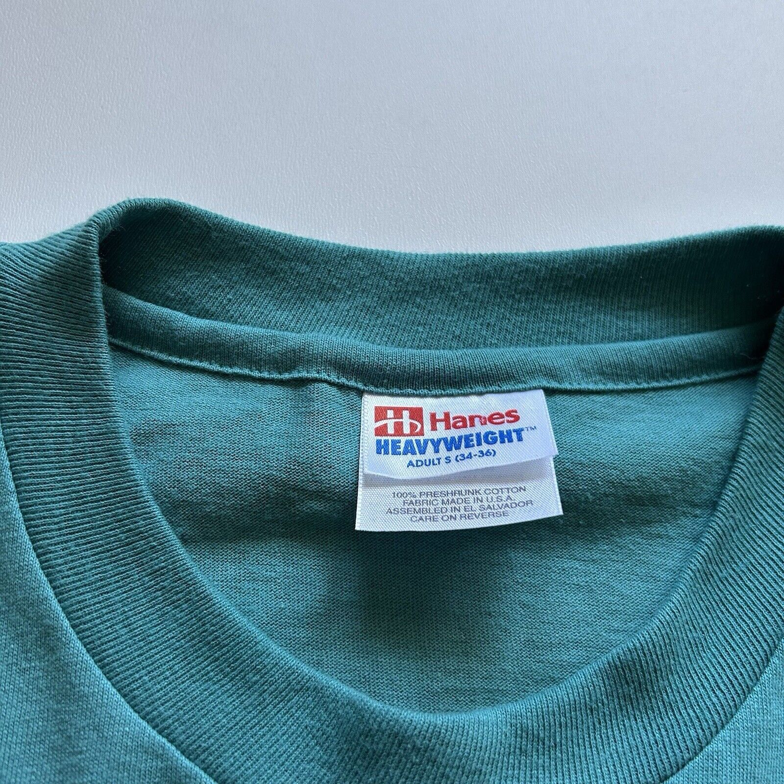 Hanes Vintage 90s Hanes Green Blank T Shirt Small Single Stitched Size US S / EU 44-46 / 1 - 2 Thumbnail