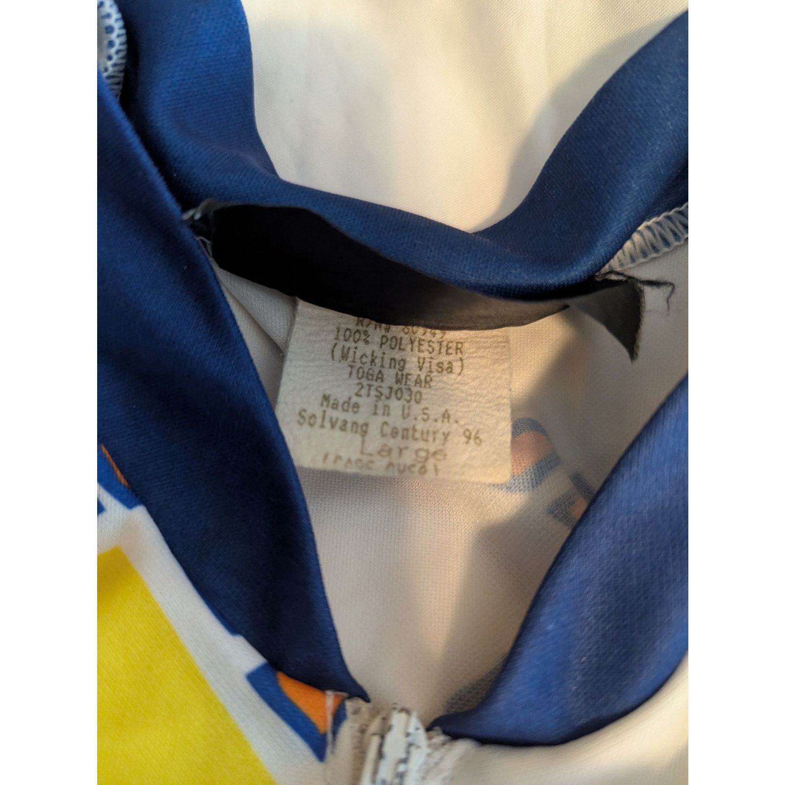 Toga Vtg Toga Solvang Century Santa Maria 1993 Cycling Jersey Med Size US L / EU 52-54 / 3 - 4 Thumbnail