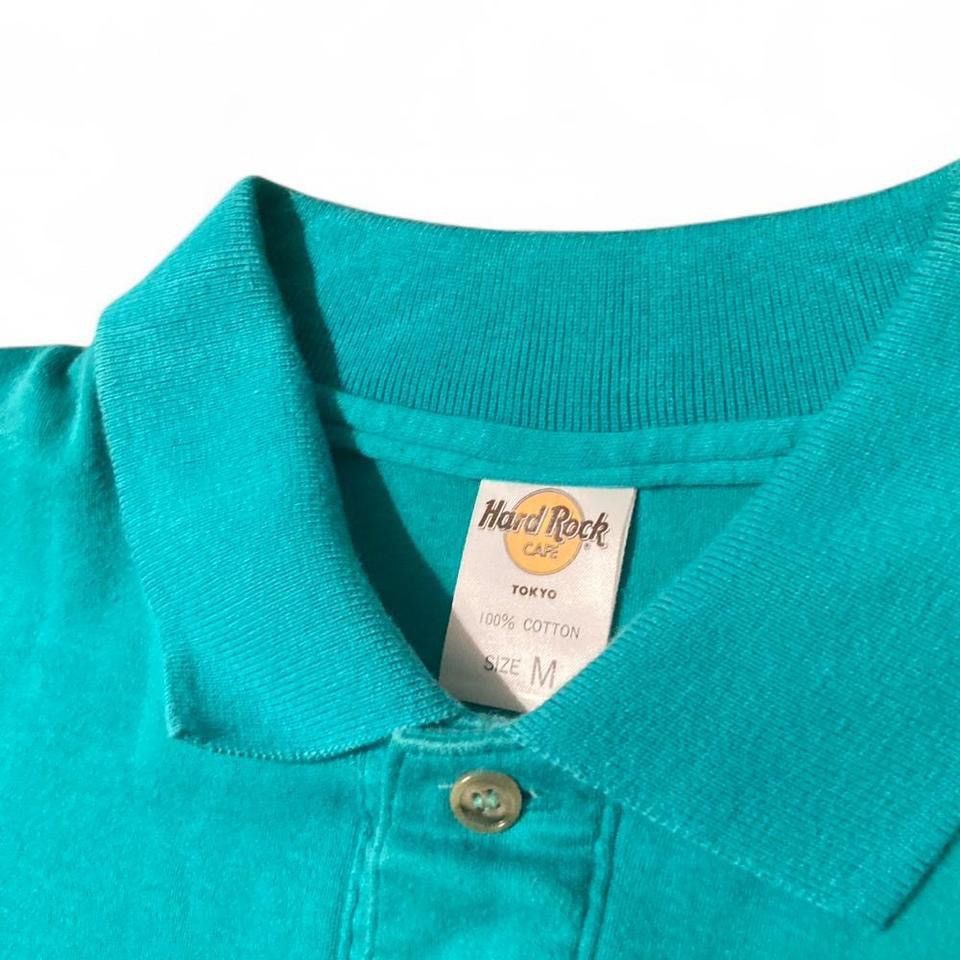 Hard Rock Cafe Turquoise Single Stitch Hard Rock Cafe Tokyo Polo Shirt 90s Size US M / EU 48-50 / 2 - 4 Thumbnail