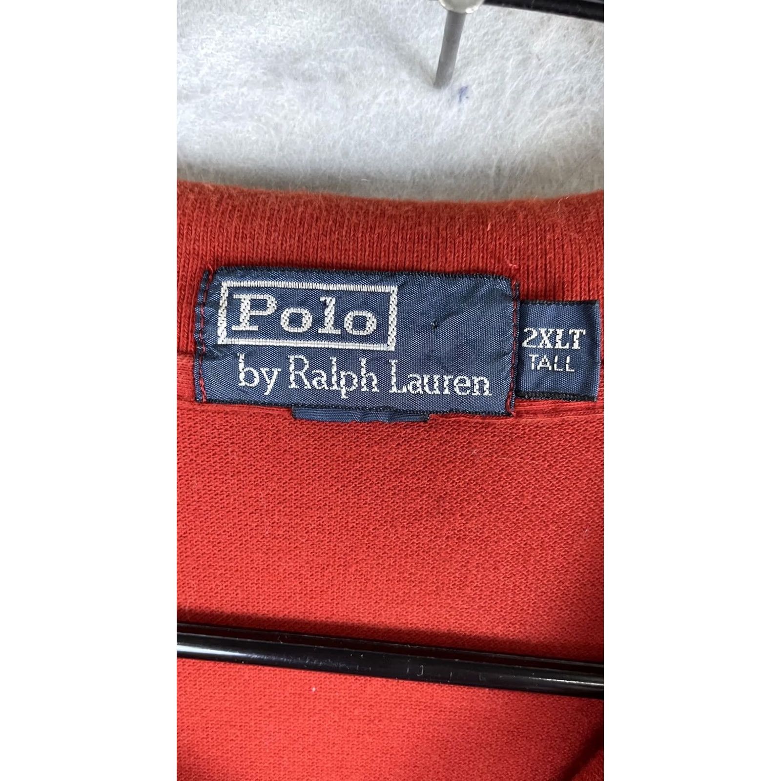 Polo Ralph Lauren Polo by Ralph Lauren Polo Shirt Mens 2XLT Red Solid Pony Logo Tall Knit Casual Shirt Size US XXL / EU 58 / 5 - 3 Thumbnail