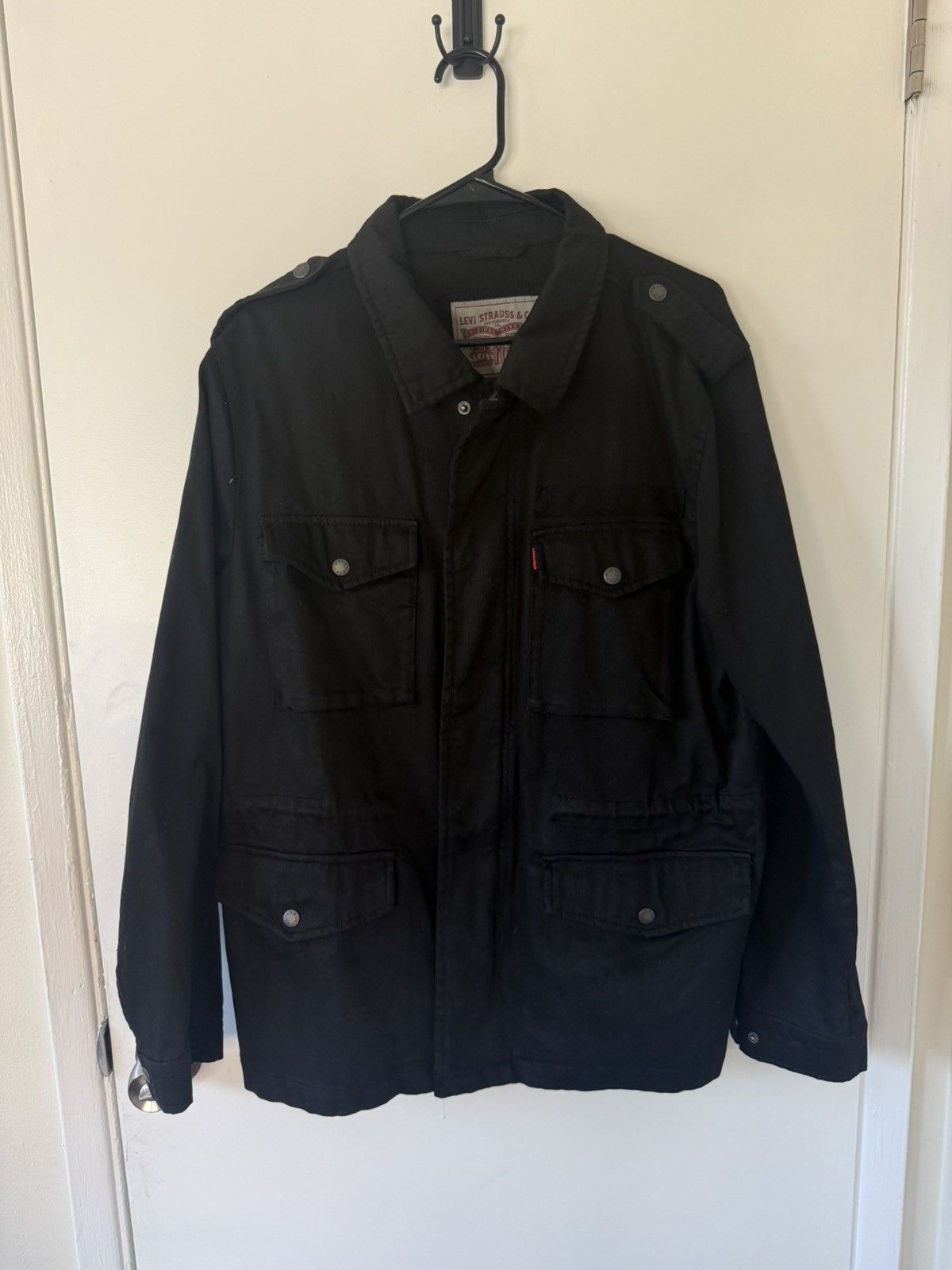 Levi's Levi’s Black Denim Jacket Size US L / EU 52-54 / 3 - 1 Thumbnail