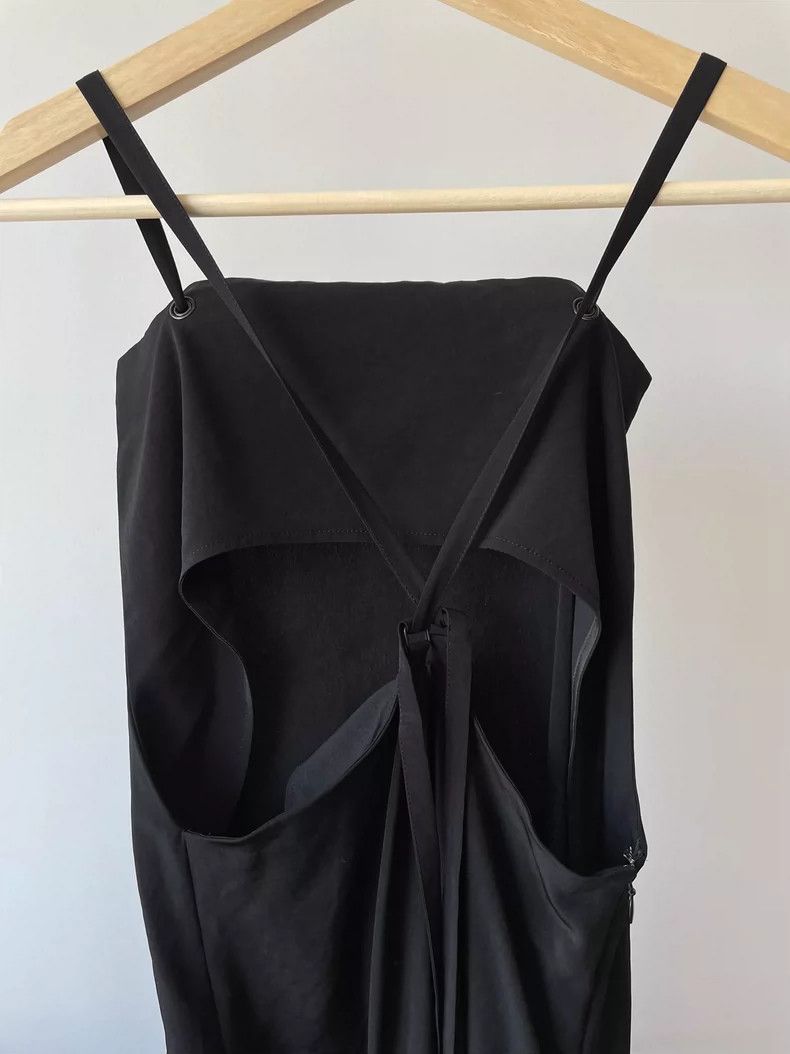 Y's Y's Black halter dress long dress Size ONE SIZE - 5 Thumbnail