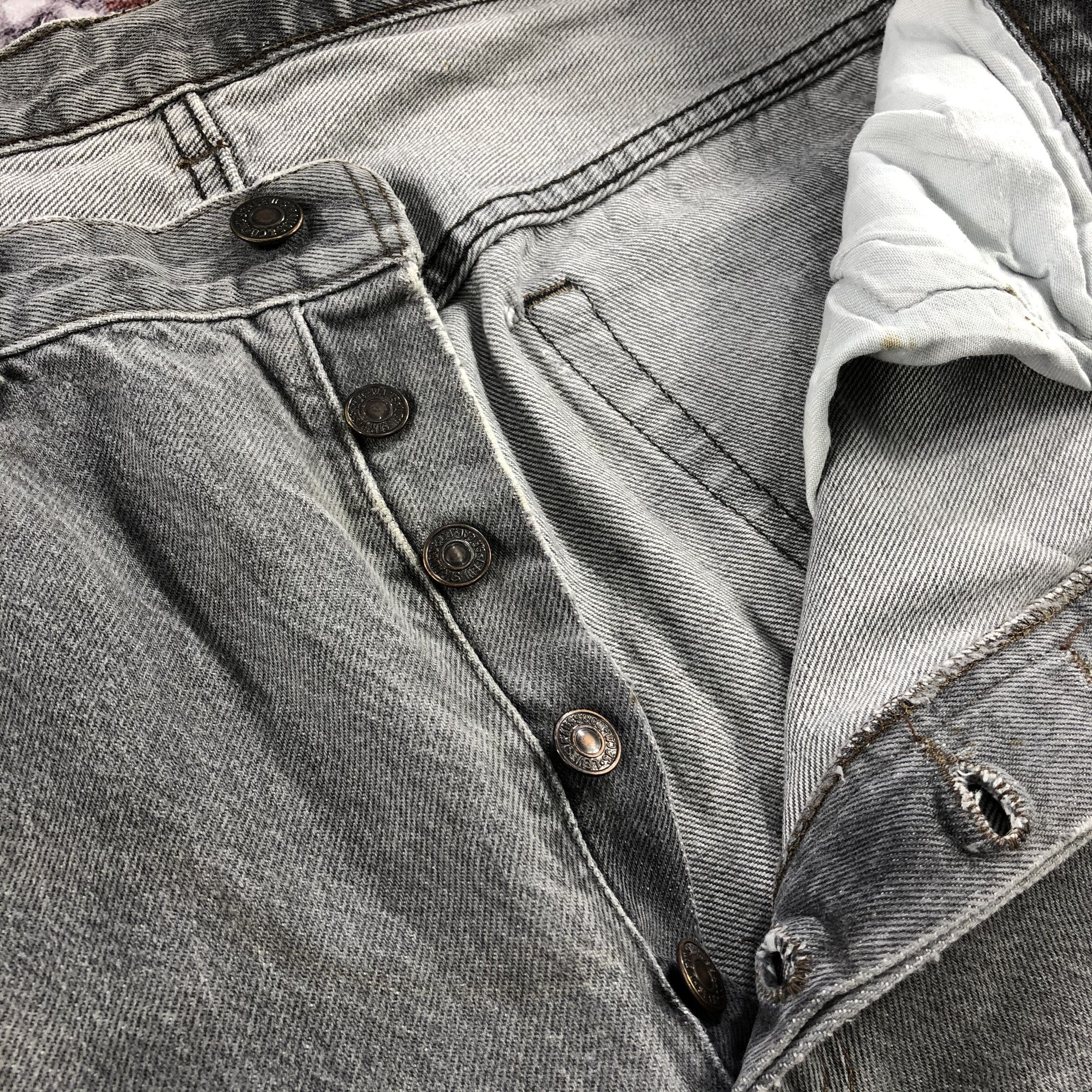 Levi's × Vintage Vintage 90s Faded Black Levis 501 Jeans-JM2279 Size US 34 / EU 50 - 10 Thumbnail