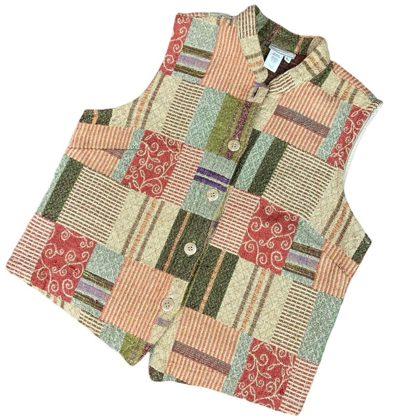Coldwater Creek × Vintage Vintage 90s Coquette Style Vest Size L / US 10 / IT 46 - 1 Thumbnail