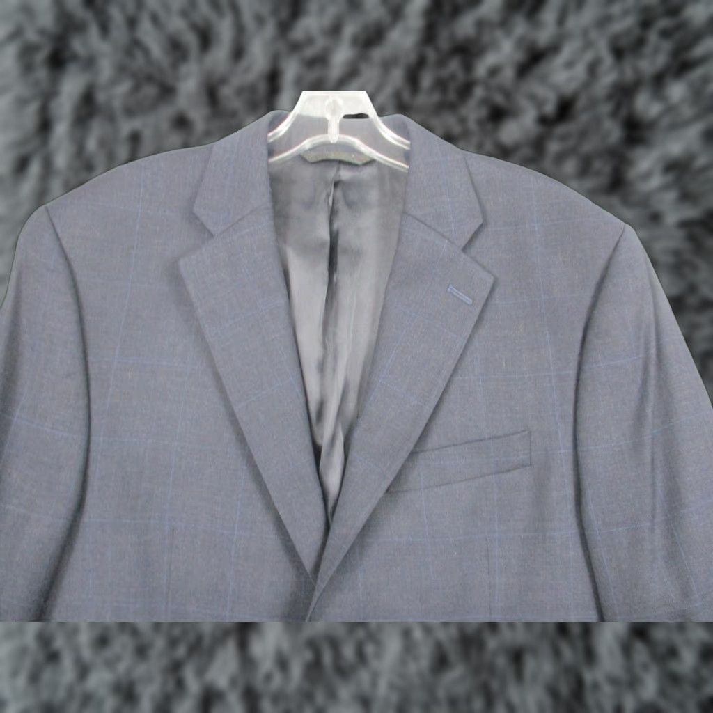 Ralph Lauren Lauren Ralph Lauren Blazer Mens 40R Gray Check Two Button Wool Sport Coat Jacket Size 40R - 1 Thumbnail