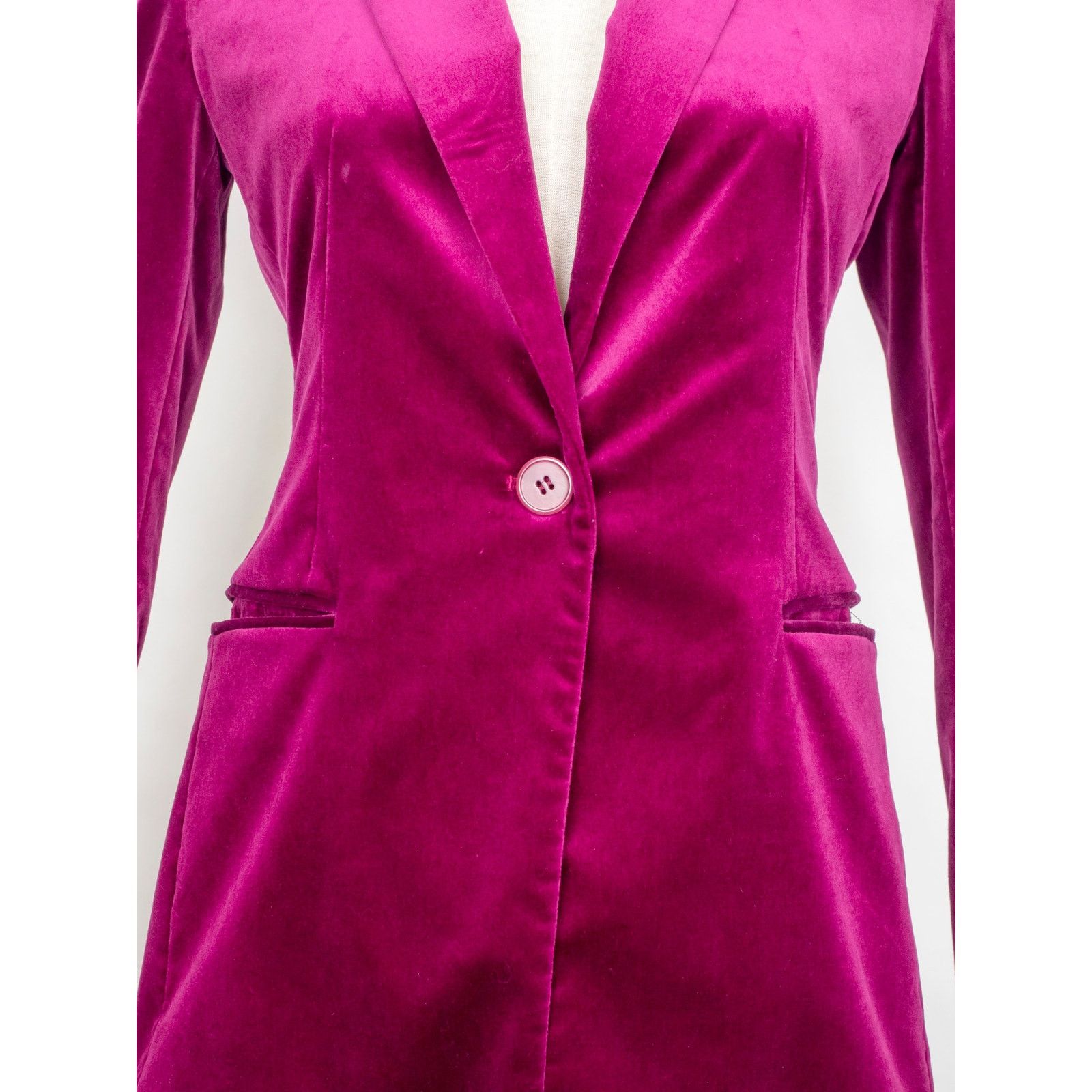 Theory Theory Fuchsia Velvet Slim Fit Pant Suit Size 25" / US 0 / IT 36 - 4 Thumbnail