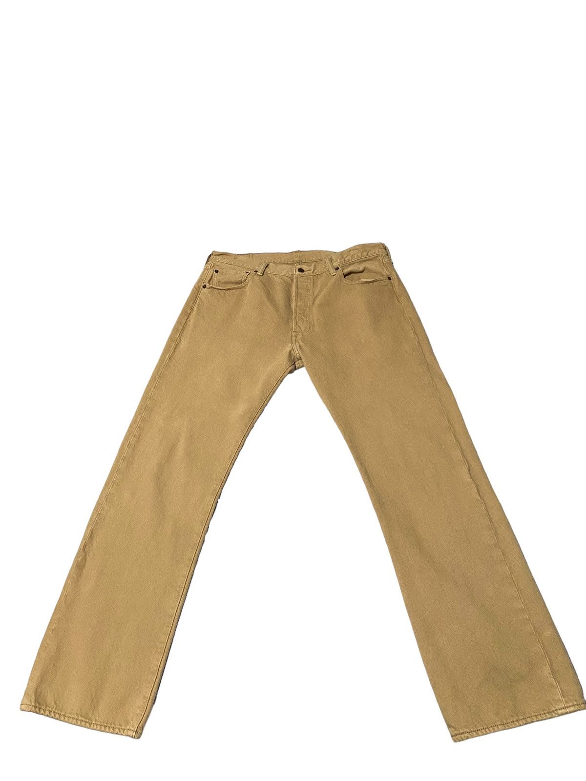 image of Levis x Levis Vintage Clothing Extremely 1990S Vintage Levi 501 Xx Tan Jeans, Men's (Size 36)