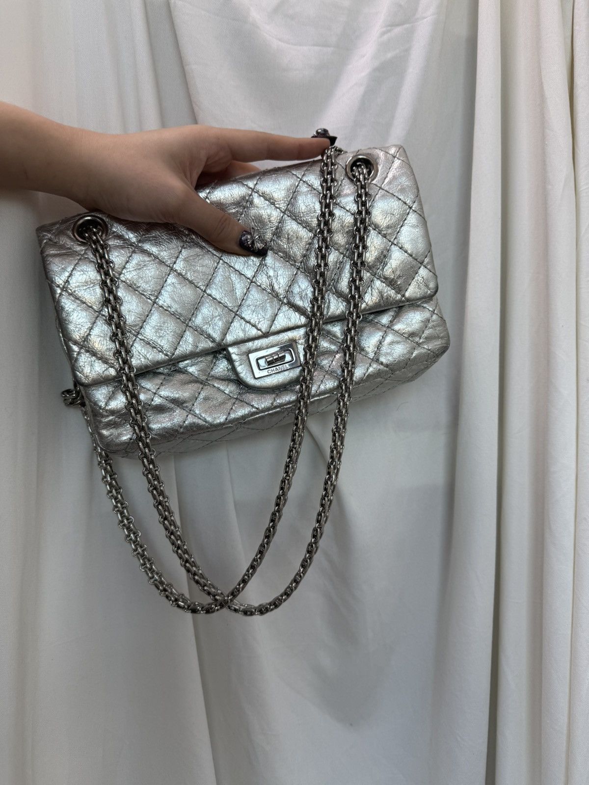 Chanel Chanel 2.55 silver shoulder bag Size ONE SIZE - 11 Thumbnail