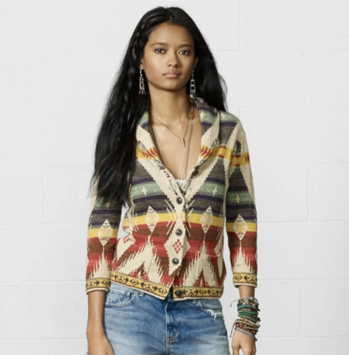 Denim & Supply Ralph Lauren RARE🔥D&S RALPH LAUREN WESTERN NAVAJO AZTEC KNIT CARDIGAN Size M / US 6-8 / IT 42-44 - 2 Thumbnail