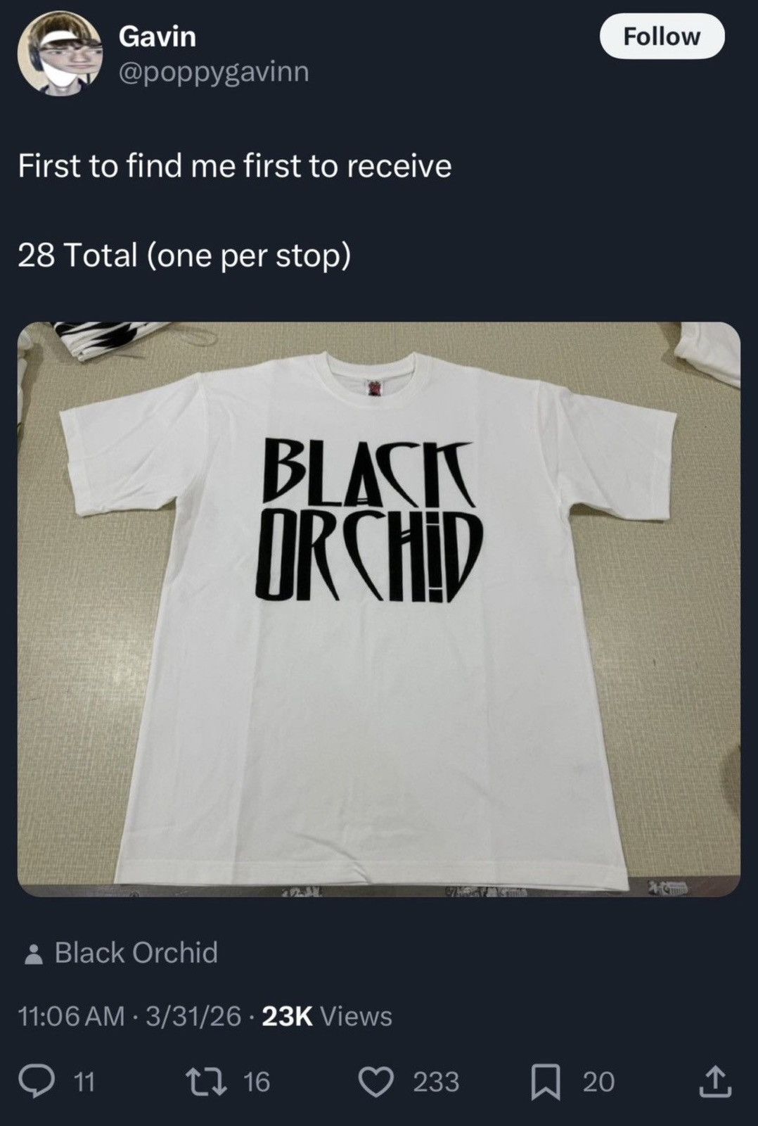 Other Black Orchid Che Encore Shirt Size Large 1/28 Size US L / EU 52-54 / 3 - 6 Thumbnail