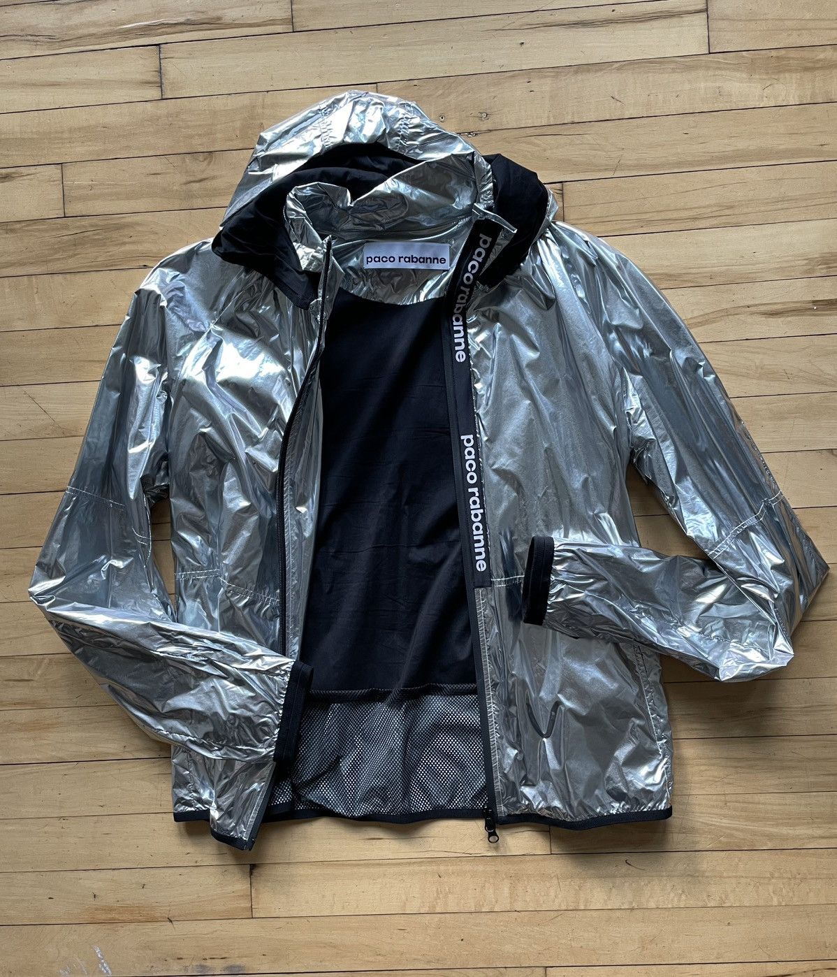 Paco Rabanne Rabanne Silver Bodyline windbreaker Jacket Size XL / US 12-14 / IT 48-50 - 7 Thumbnail