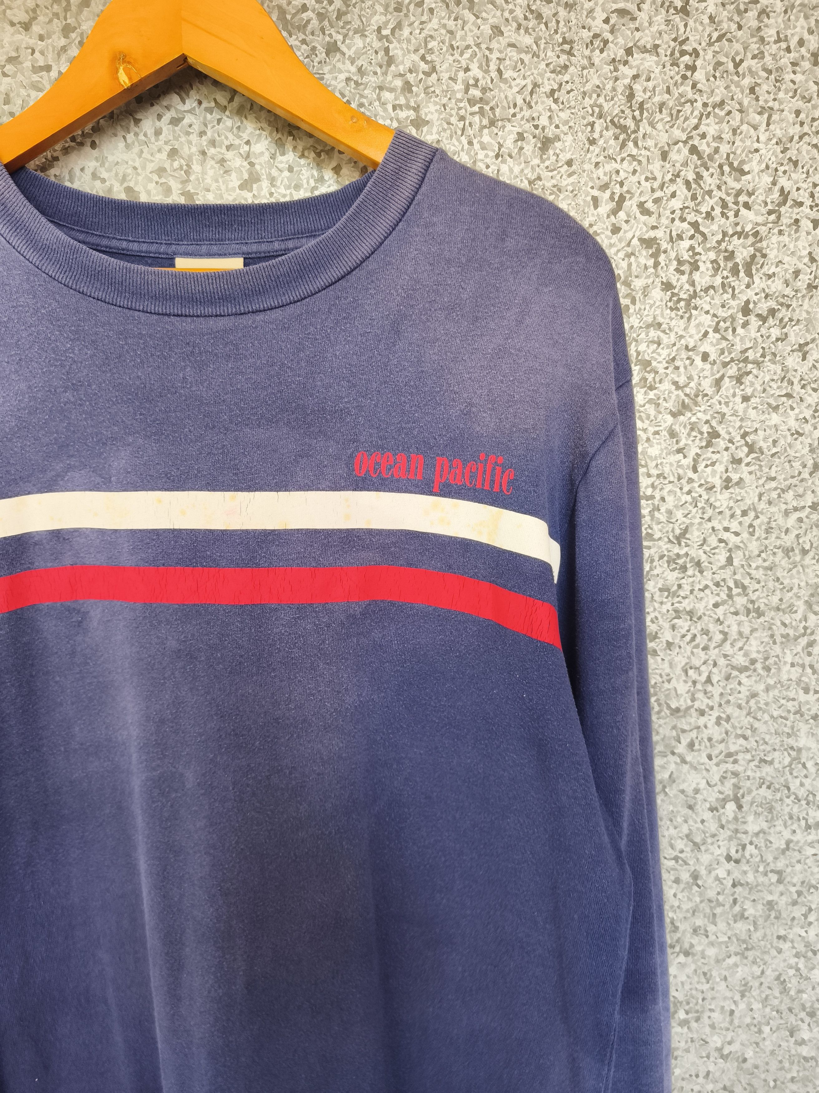Ocean Pacific Trashed Faded Vintage Ocean Pacific t shirt ls surfing Size US L / EU 52-54 / 3 - 4 Thumbnail