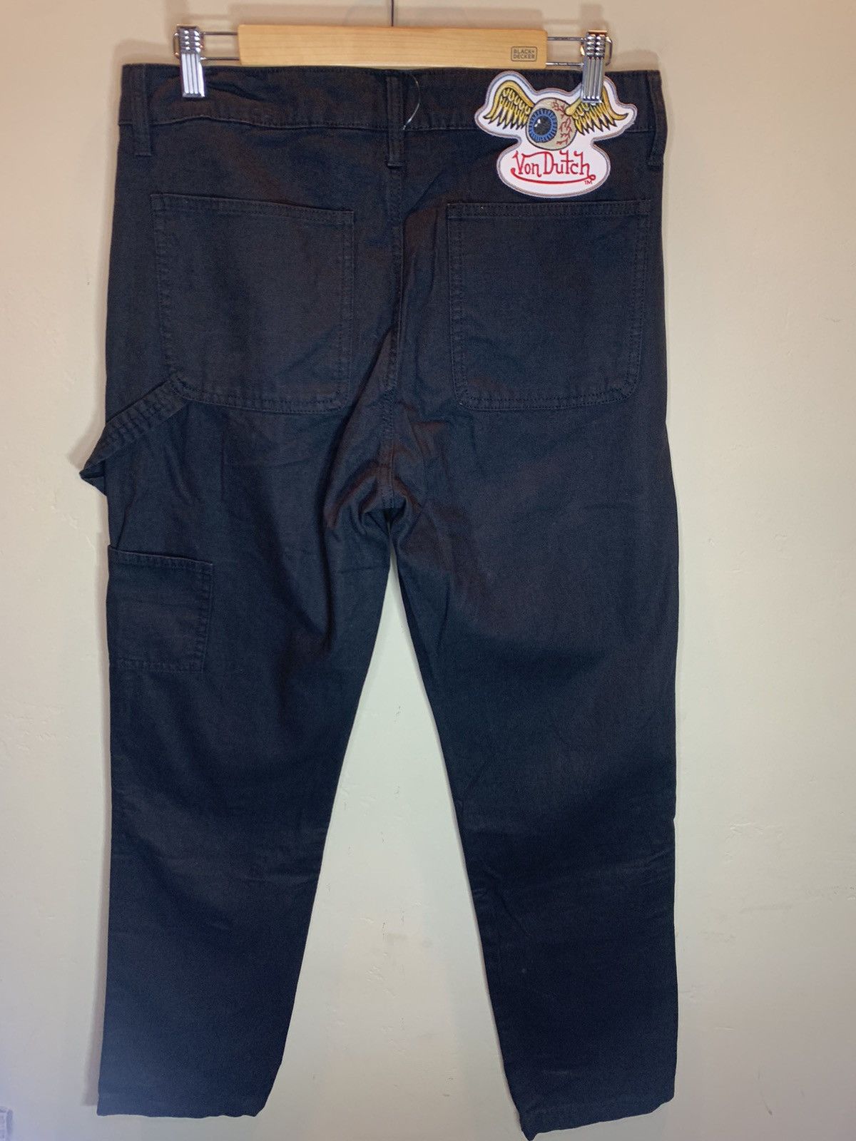 *RARE* New Von Dutch Double Knee Eyeball Patch Pants Jeans