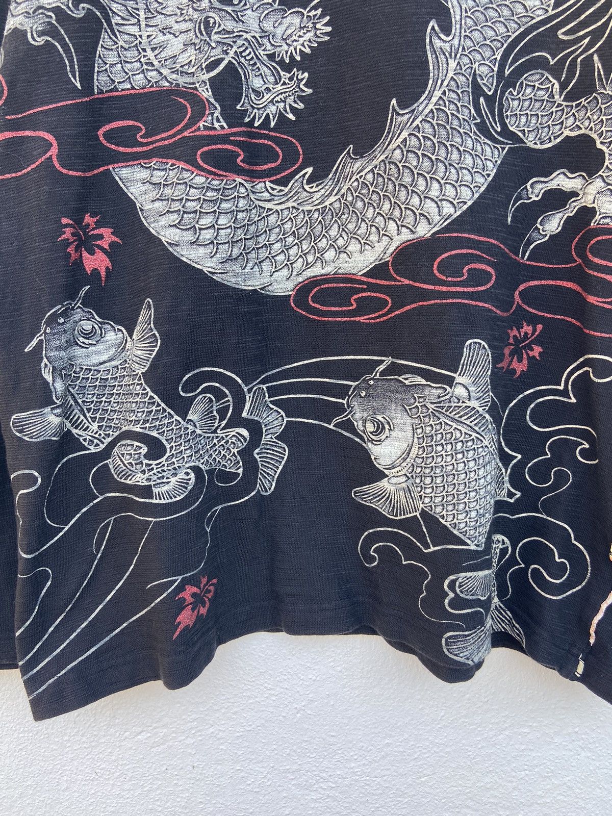 If Six Was Nine Fish koi Sukajan t shirt Dragon tees Size US M / EU 48-50 / 2 - 4 Thumbnail