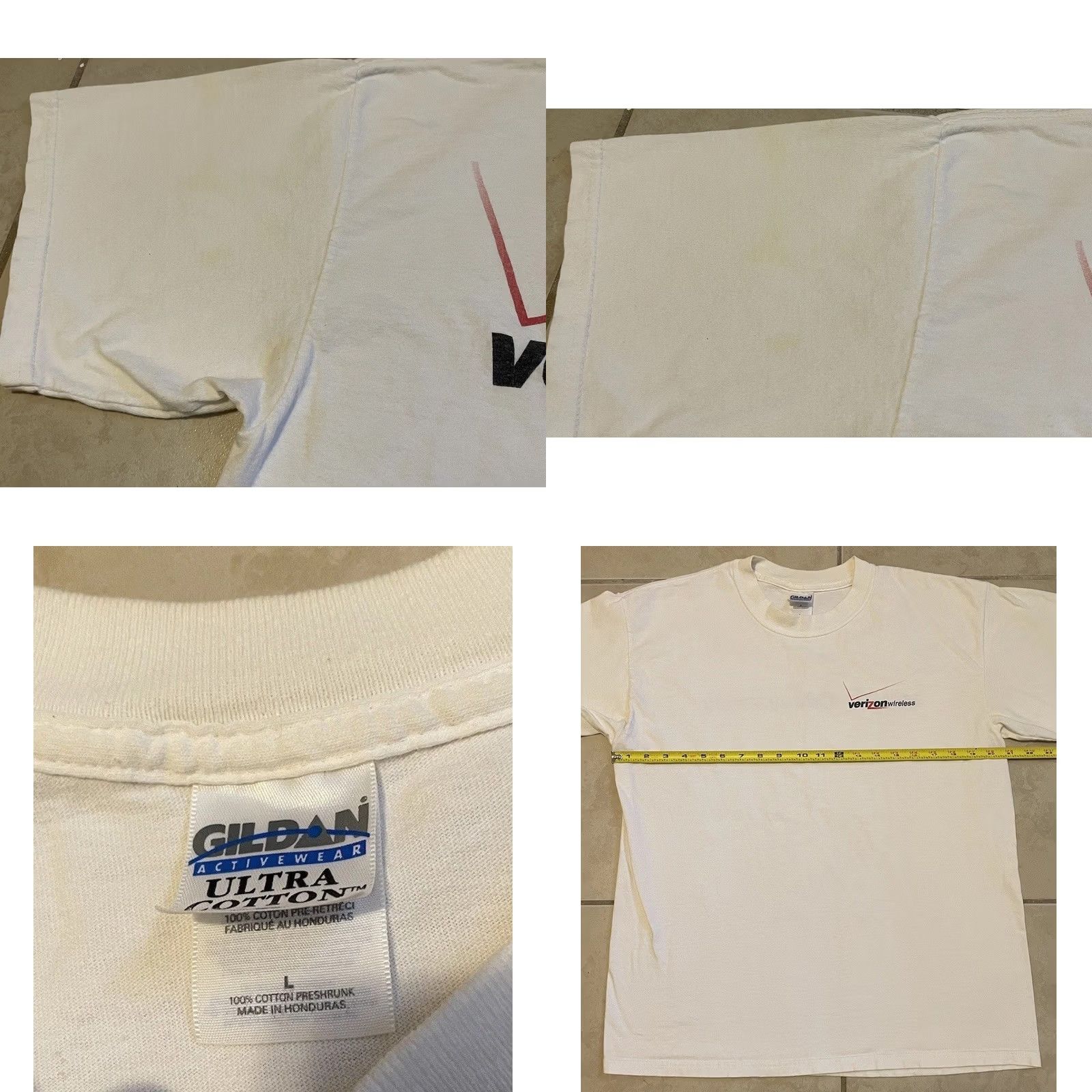 Vintage VINTAGE Verizon Wireless Faded Shirt M White Crew Neck Cotton Mens T-Shirt 90s 2000s Cell Phone Internet Grunge Retro Hip Hop Size US M / EU 48-50 / 2 - 8 Thumbnail