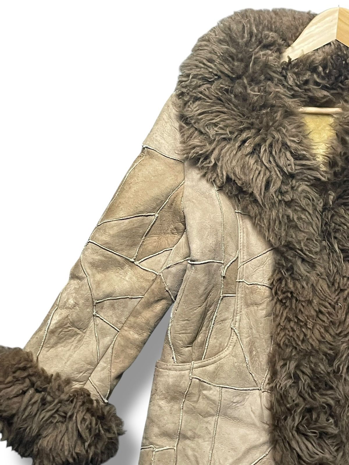 The Unbranded Brand × Vintage Vintage Leather Suede Fur Coat (46) Size S / US 4 / IT 40 - 6 Thumbnail