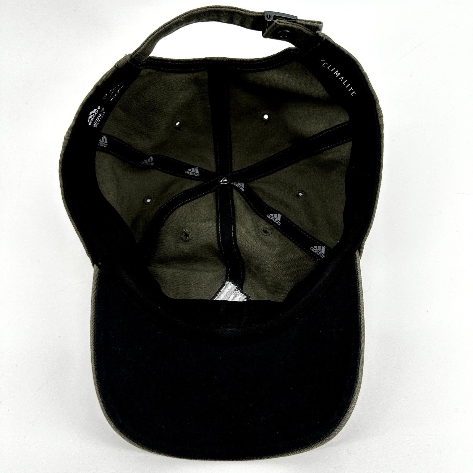 Adidas Adidas 3 Striped Baseball Cap Embroidered Adjustable Olive Size ONE SIZE - 7 Thumbnail