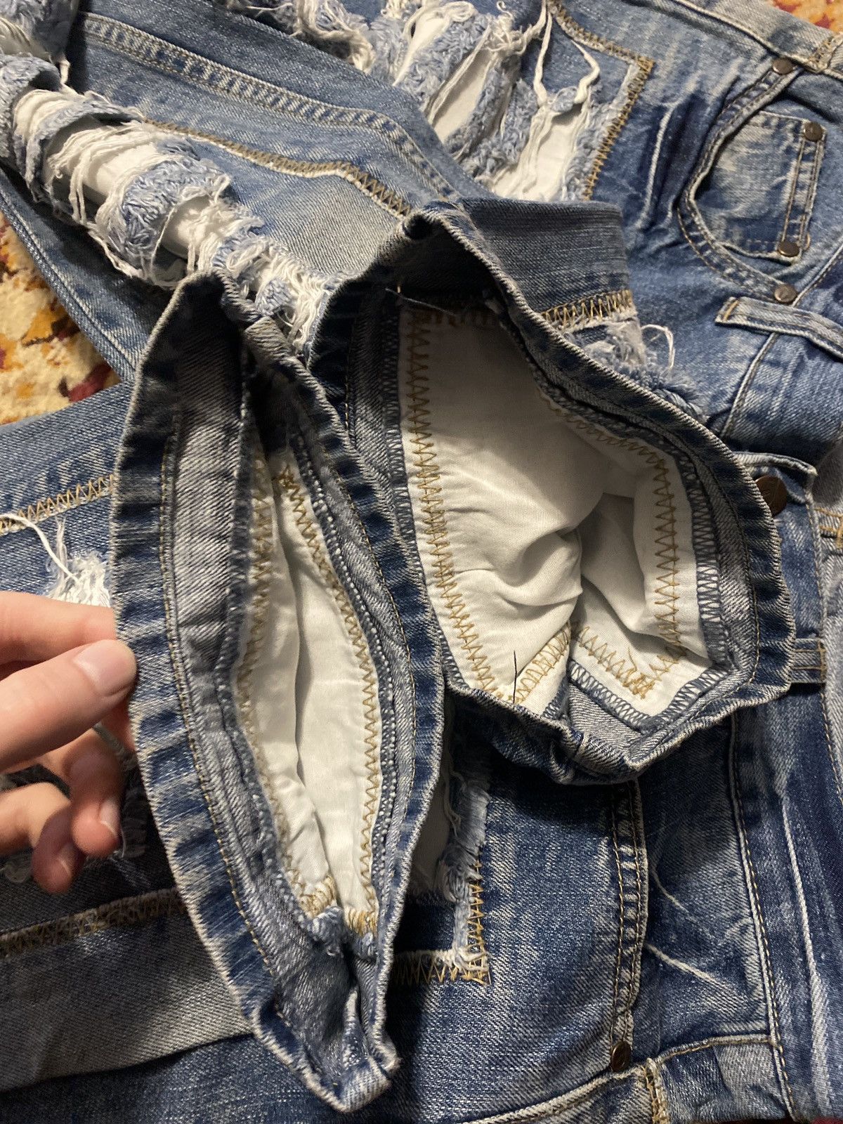 Japanese Brand × Vintage Vintage Avant Garde distressed punk rock grailsale jeans Size US 33 - 12 Thumbnail
