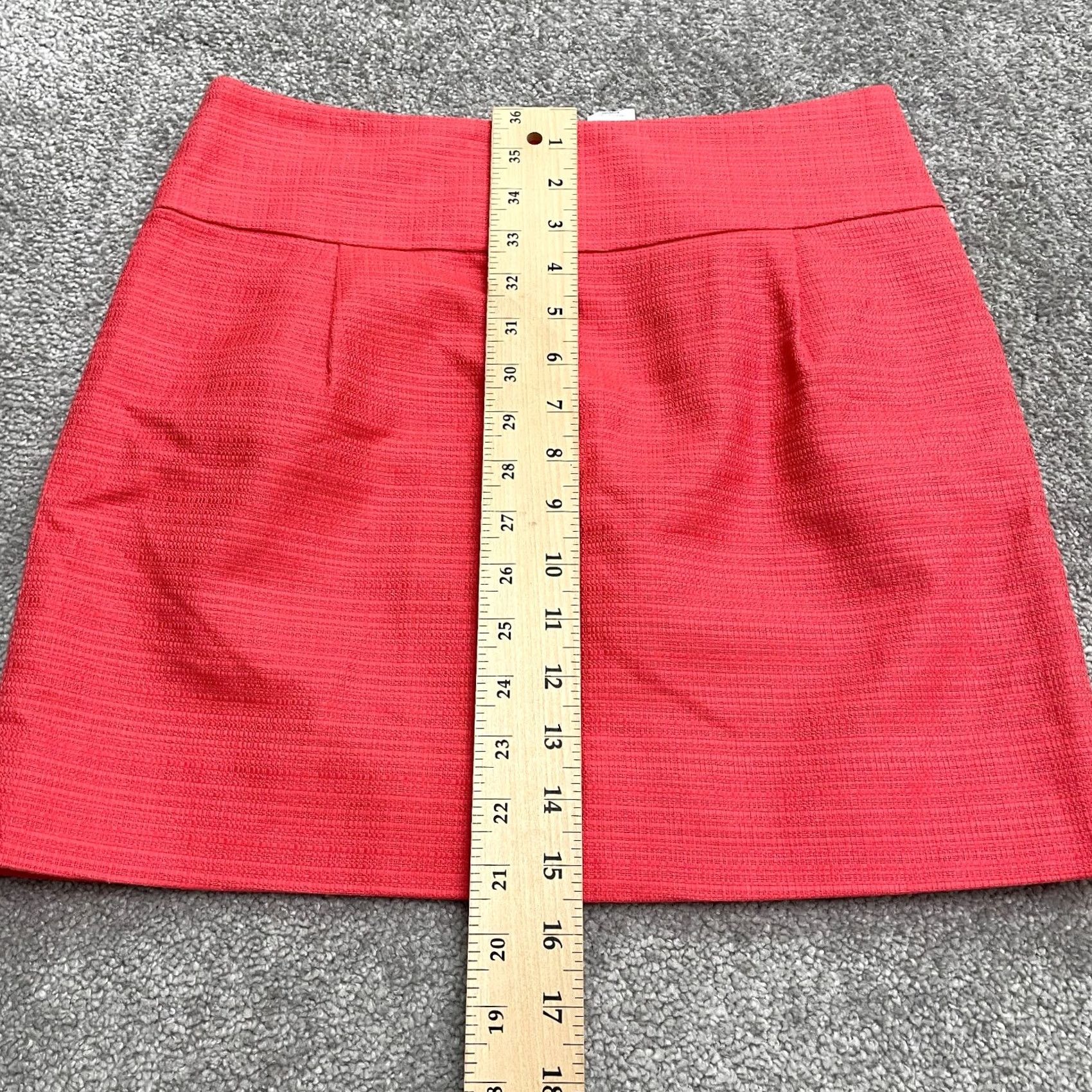 J.Crew J.CREW Tweed Skirt Womens 0 Short Pencil Lined Back Zip Orange Casual Work Vintage: No Size 25" / US 0 / IT 36 - 7 Thumbnail
