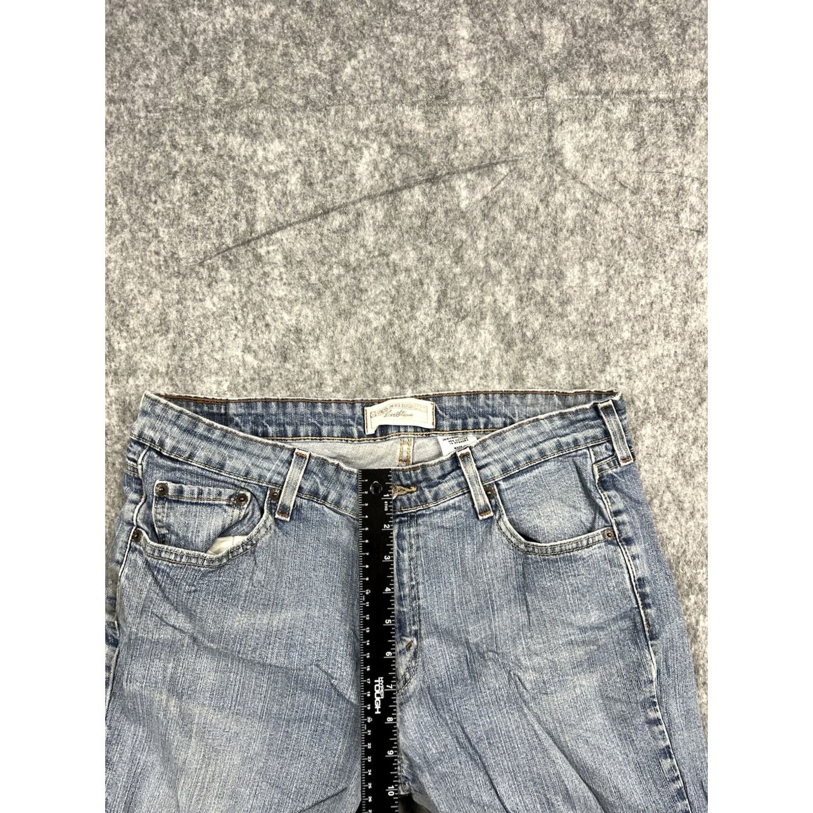 Vintage Levi Strauss Signature Womens Jeans Bootcut 14 Short Blue Regular Cotton Polyester Spandex Denim 5-Pocket Vintage No Size 36" / US 14 / IT 50 - 2 Thumbnail