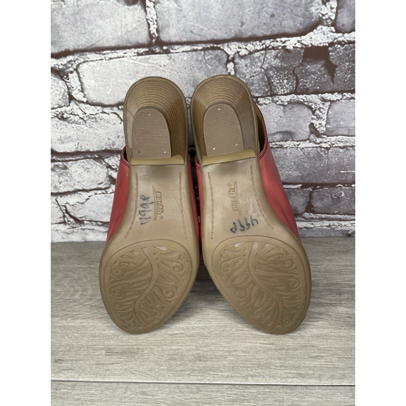Other Earth Kristy Zip Up Peep Toe Red Leather Slingback Booties S Size US 8.5 / IT 38.5 - 14 Thumbnail