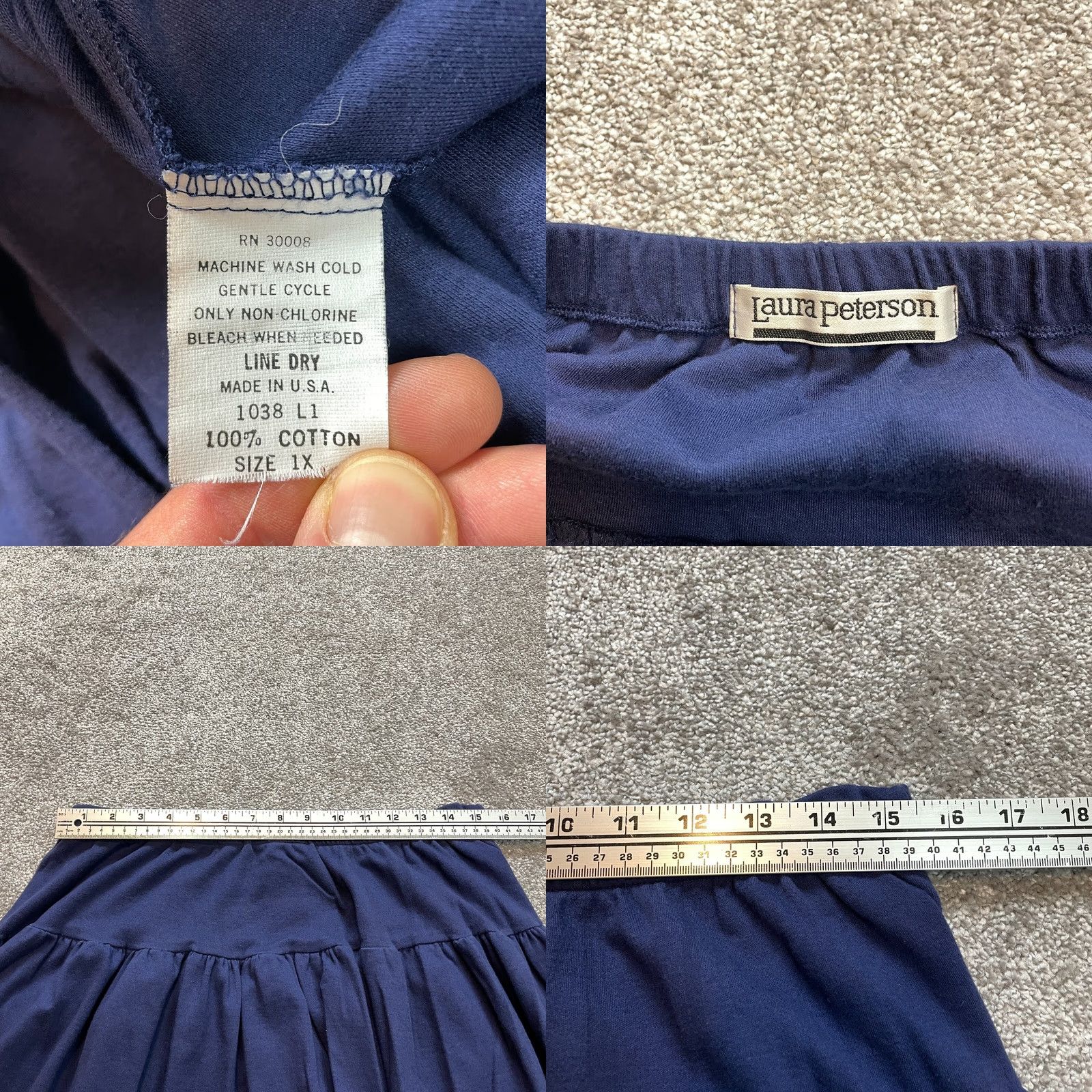 Vintage Unbranded Heavyweigt Skirt Womens 3X Blue Stretch A Line Vintage Knee Length Nylon Acrylic Knit Plus Size Ladies 3X Skirt Womens Stretch Vintage 90s? Size 40" / US 18 - 9 Thumbnail