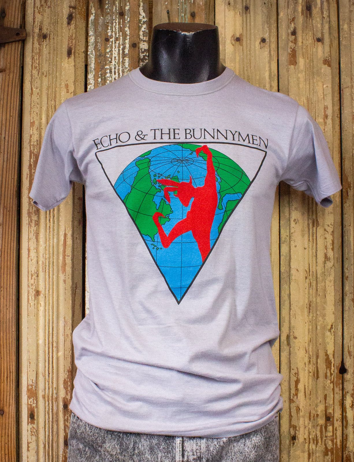 image of Band Tees x Vintage Echo And The Bunnymen Concert T Shirt 1986 in Grey, Men's (Size Small)