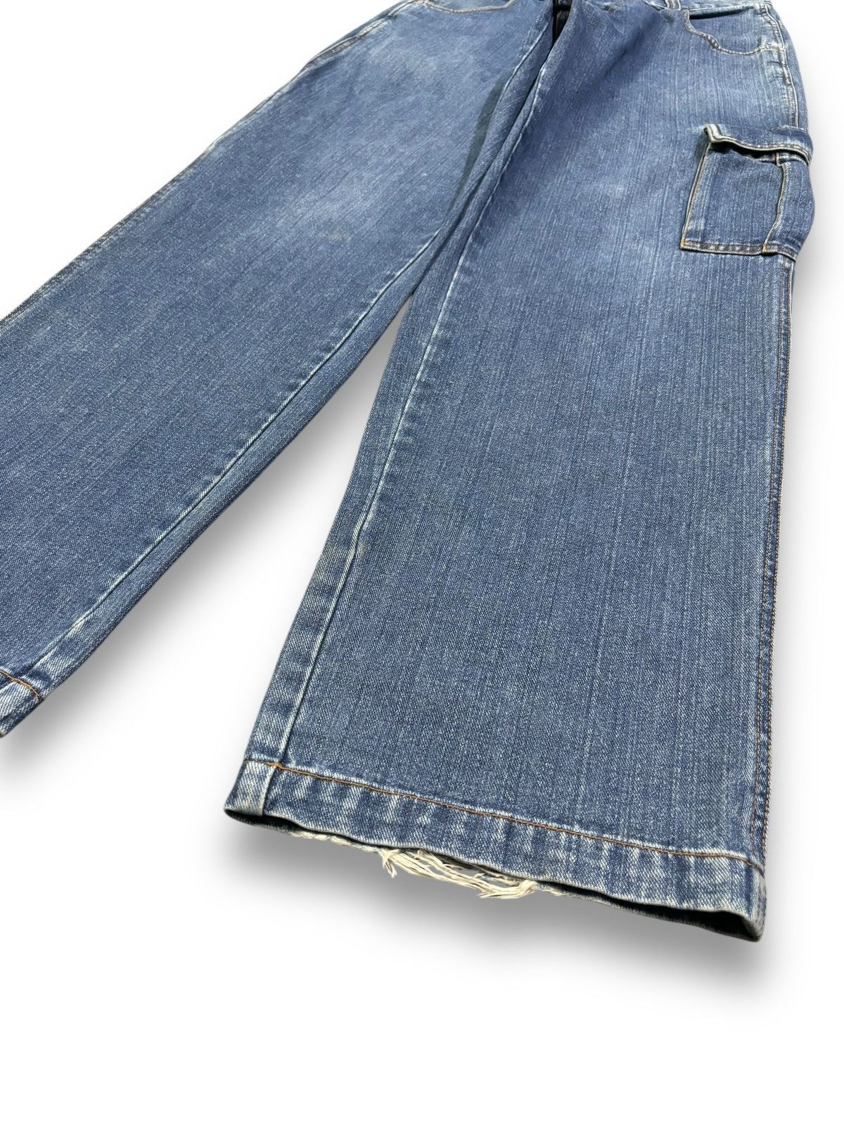 Airwalk Vintage Airwalk Blue Wash Faded Baggy Carpenter Cargo Jeans Size US 31 - 12 Thumbnail