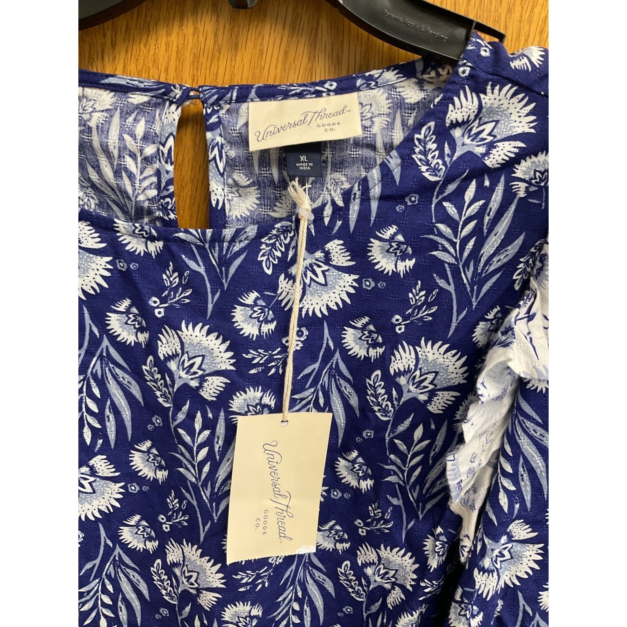 Other Universal Thread Womens Floral Print Puff 3/4 Ruffle Top XL Size XL / US 12-14 / IT 48-50 - 3 Thumbnail