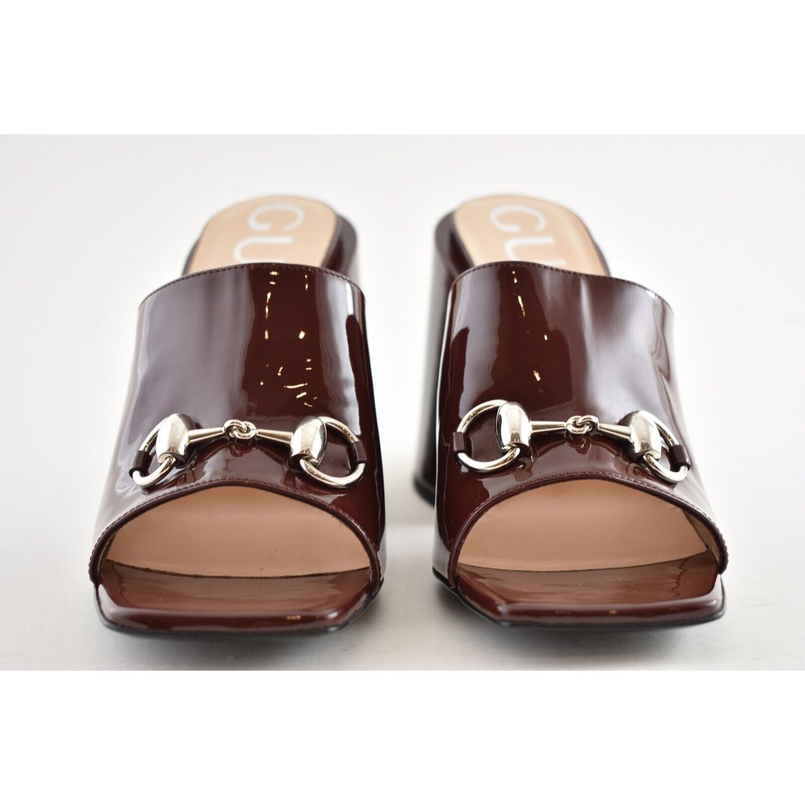 Gucci Gucci Lexi 105 Dark Red Bordeaux Patent Backless Sandal Size US 5 / IT 35 - 5 Thumbnail