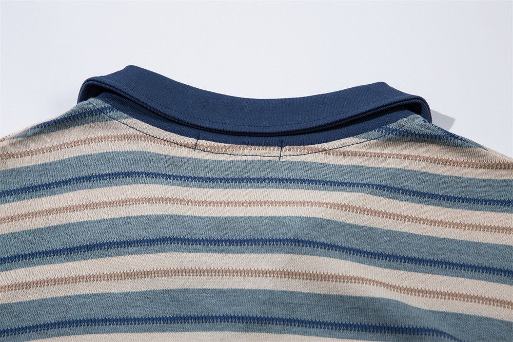 Japanese Brand × Vintage Striped letter embroidered lapel POLO shirt y2k Size US M / EU 48-50 / 2 - 4 Thumbnail