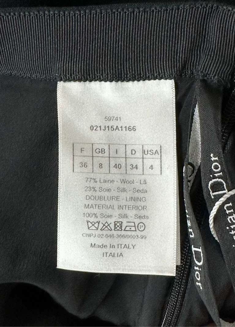 Dior Black Silk Pleated Skirt by Dior-2505 Size 34" / US 12 / IT 48 - 5 Thumbnail