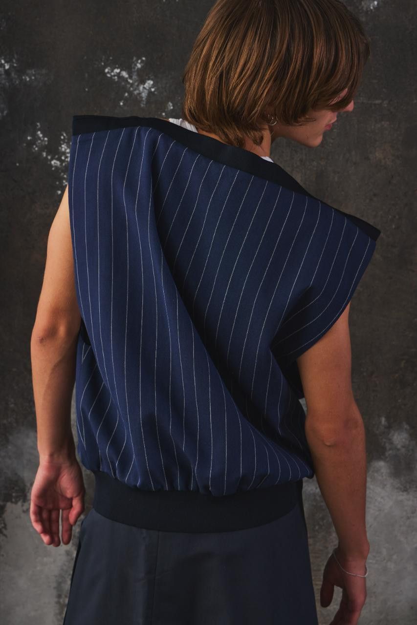 Juun.J Juun.J Pinstripe Sleeveless Tailored Top Size US S / EU 44-46 / 1 - 6 Thumbnail
