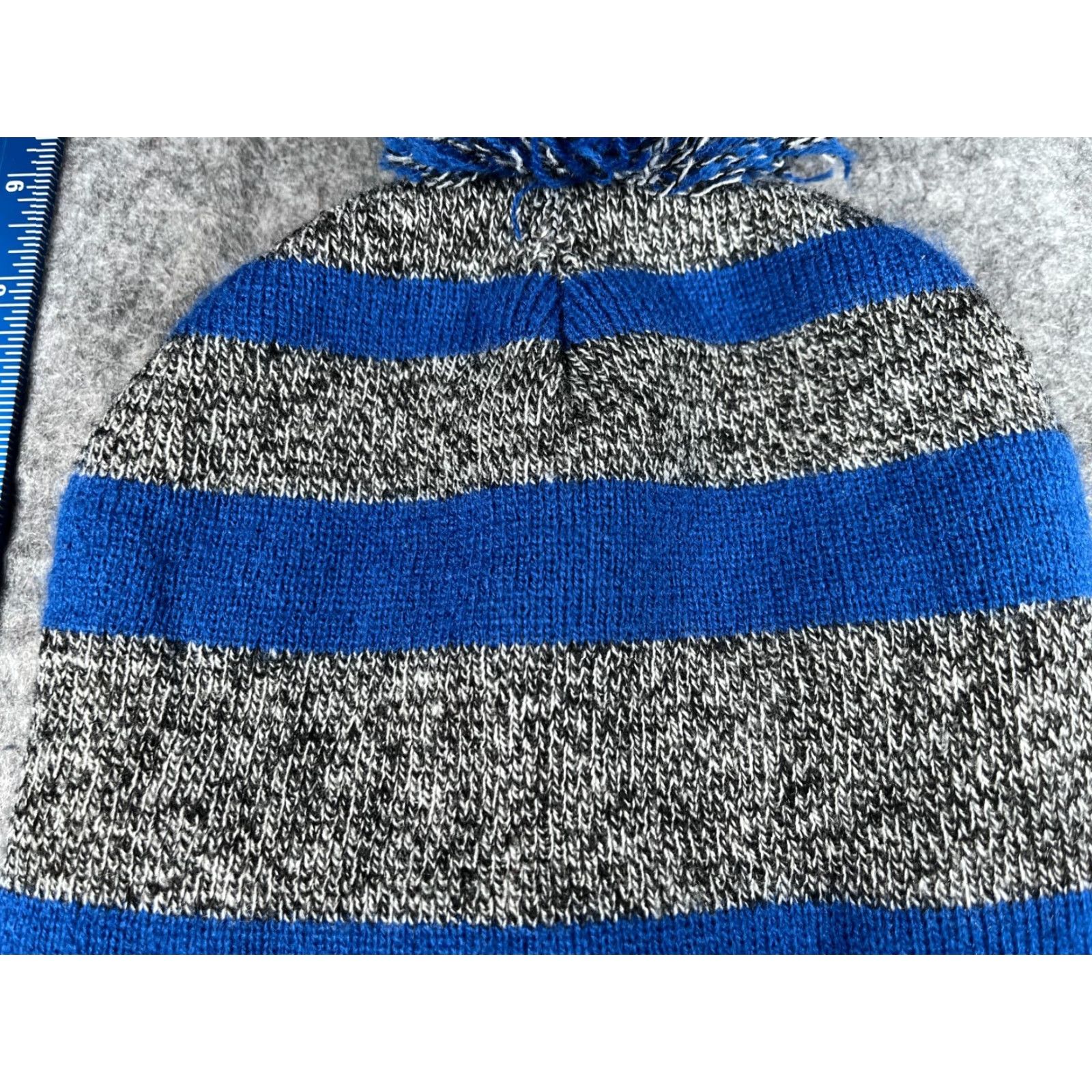 Vintage Crossland Beanie Adult One Size Blue Knit 100%Acrylic Striped Hat Winter Casual Workwear Mens Women’s Size ONE SIZE - 3 Thumbnail