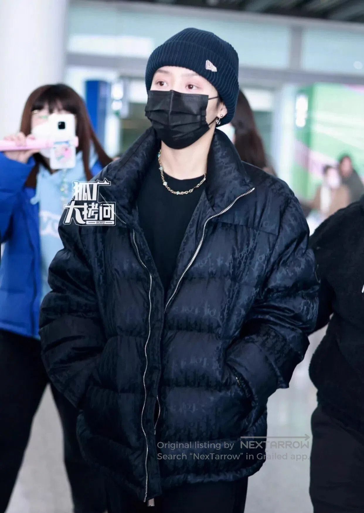 Dior Blue Quilted Puffer Jacket with Zip Closure - Size M. Size US M / EU 48-50 / 2 - 2 Thumbnail