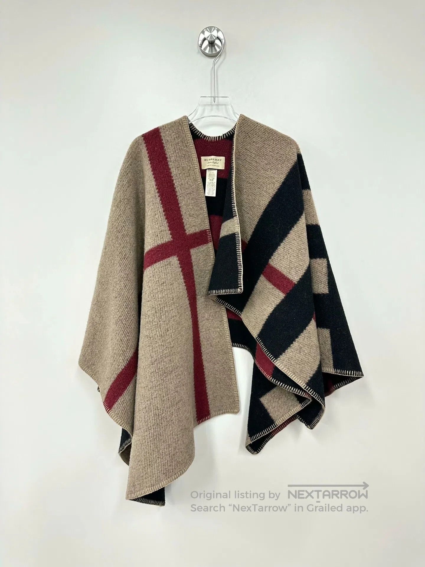 Burberry Burberry size F Double-Sided Plaid Wool Blanket| Size S / US 4 / IT 40 - 1 Thumbnail