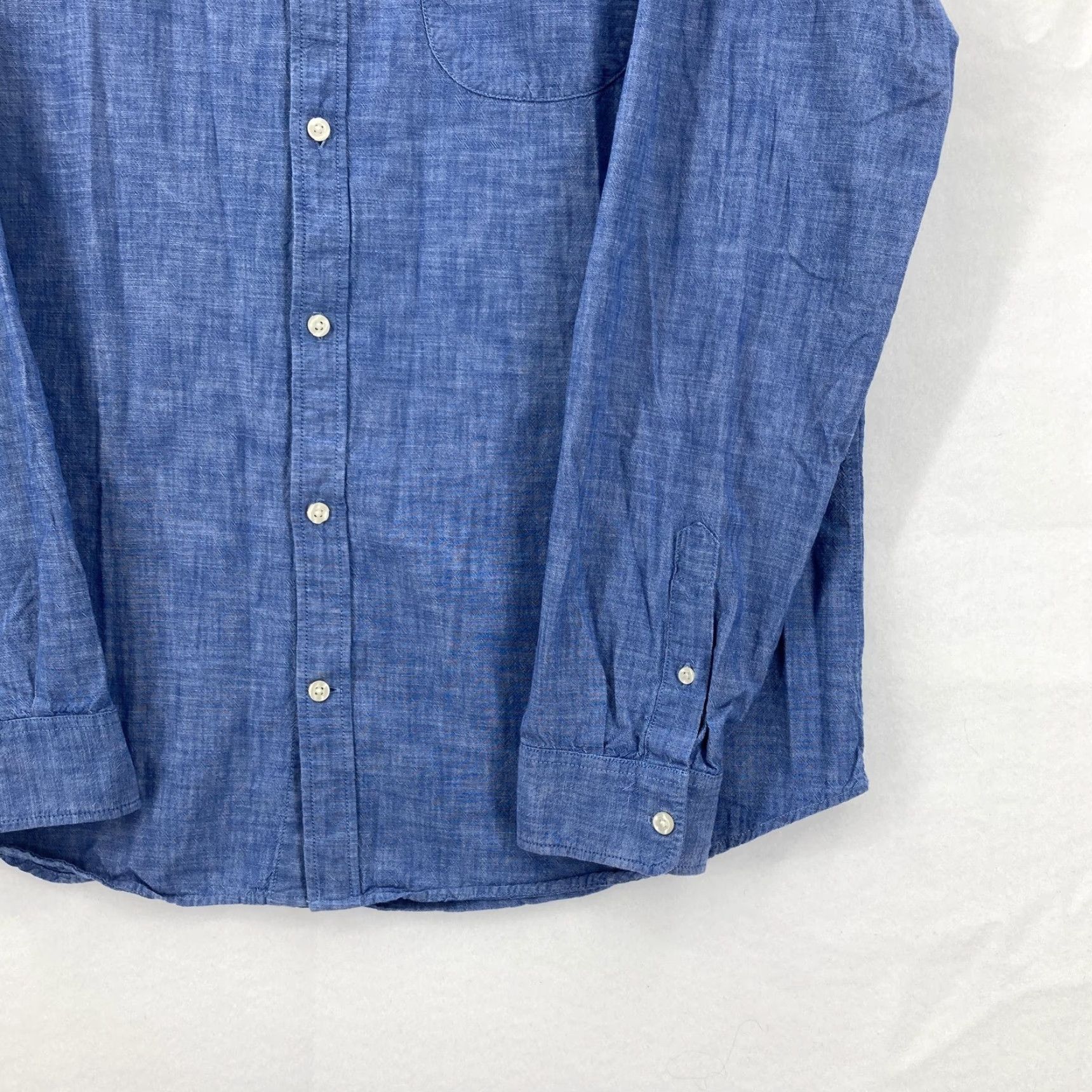 Gap Gap Chambray Shirt Mens XL Blue Slim Fit Long Sleeve Button-Down Pocket Casual Size US XL / EU 56 / 4 - 3 Thumbnail
