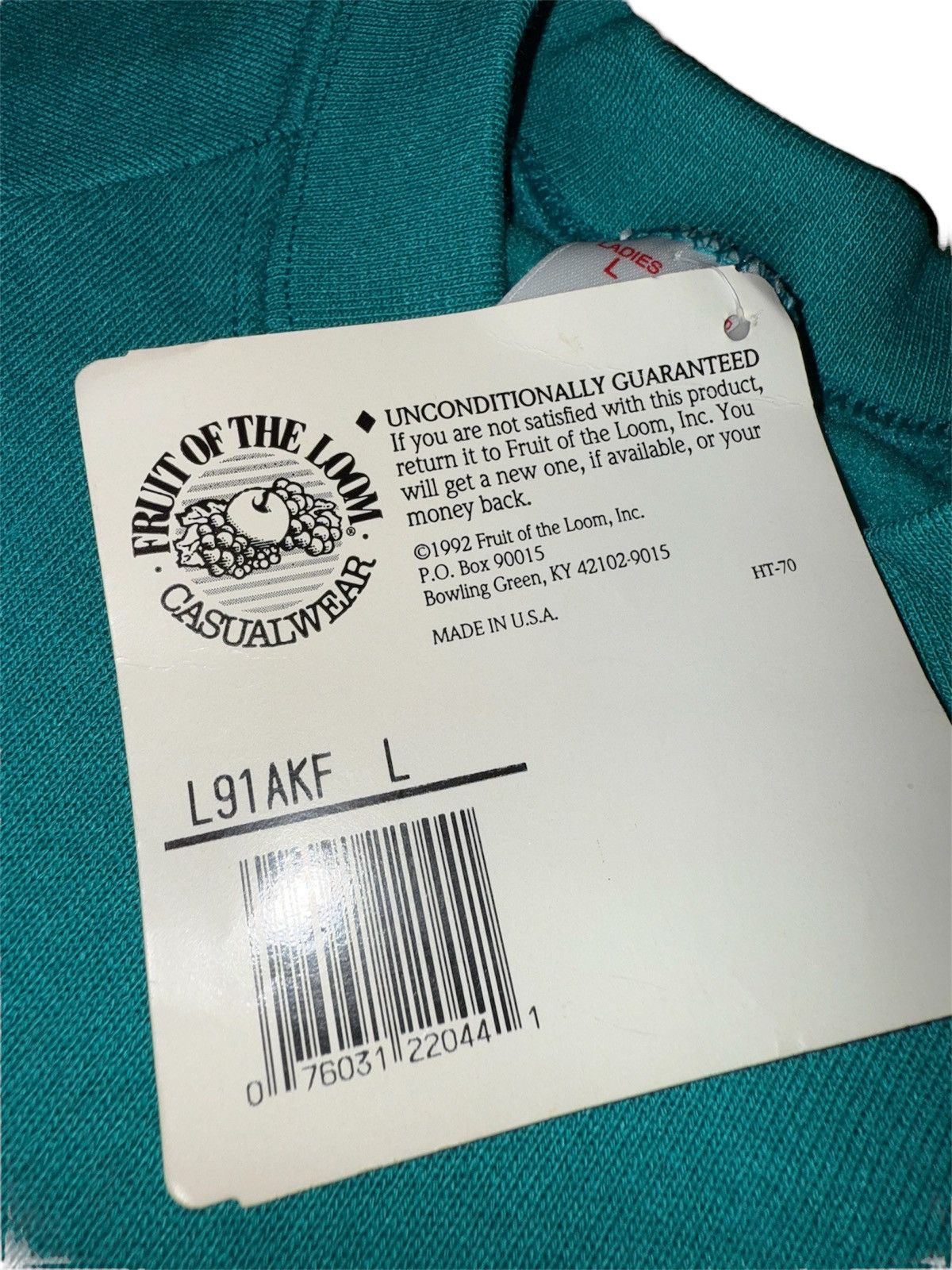 Fruit Of The Loom Dead Stock 1992 Women’s Fruit Of The Loom Crewneck Size L / US 10 / IT 46 - 3 Thumbnail