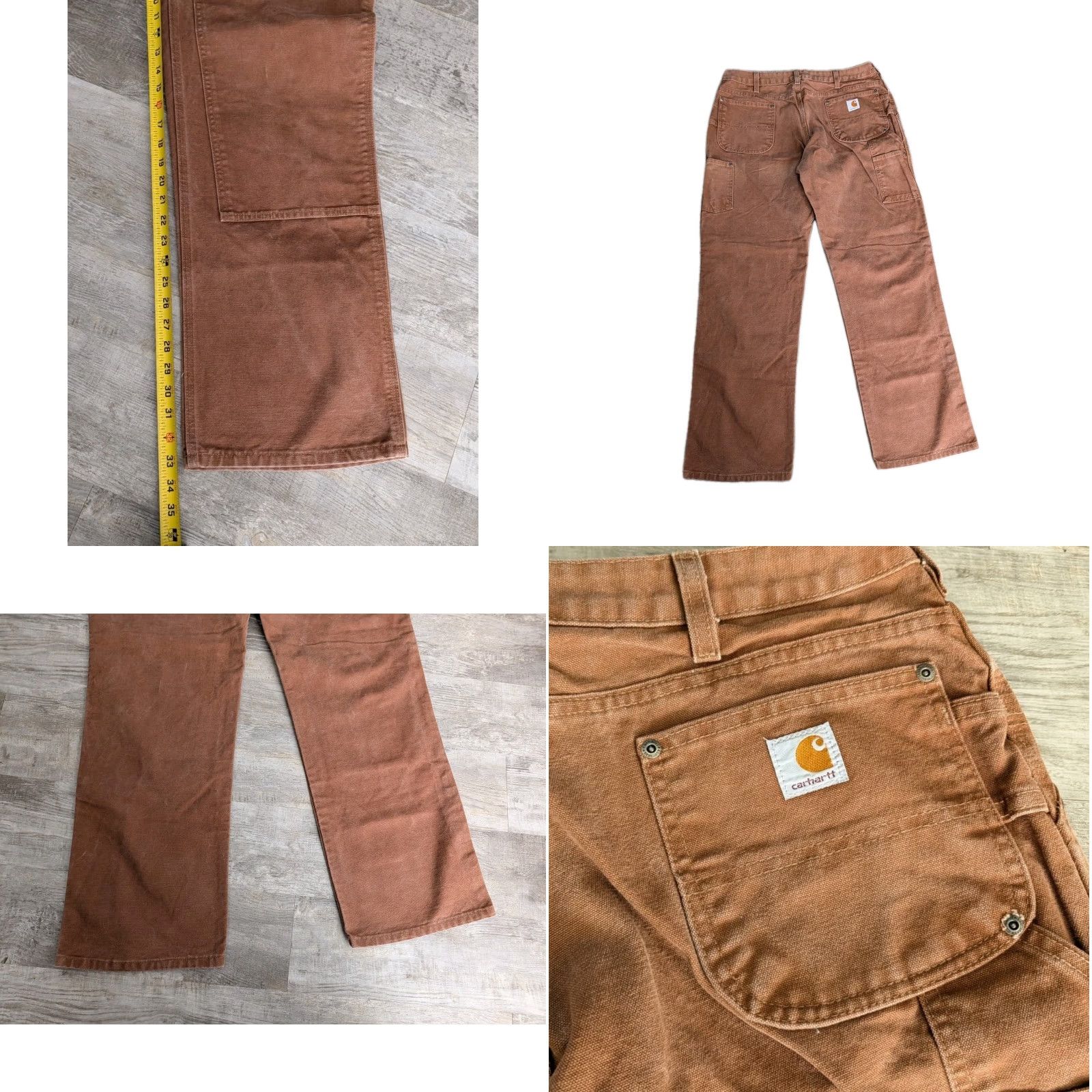 Carhartt VINTAGE Carhartt Pants Mens 16X34 Brown Duck Canvas Carpenter Workwear WB136 BRN Size 38" / US 16 / IT 52 - 9 Thumbnail