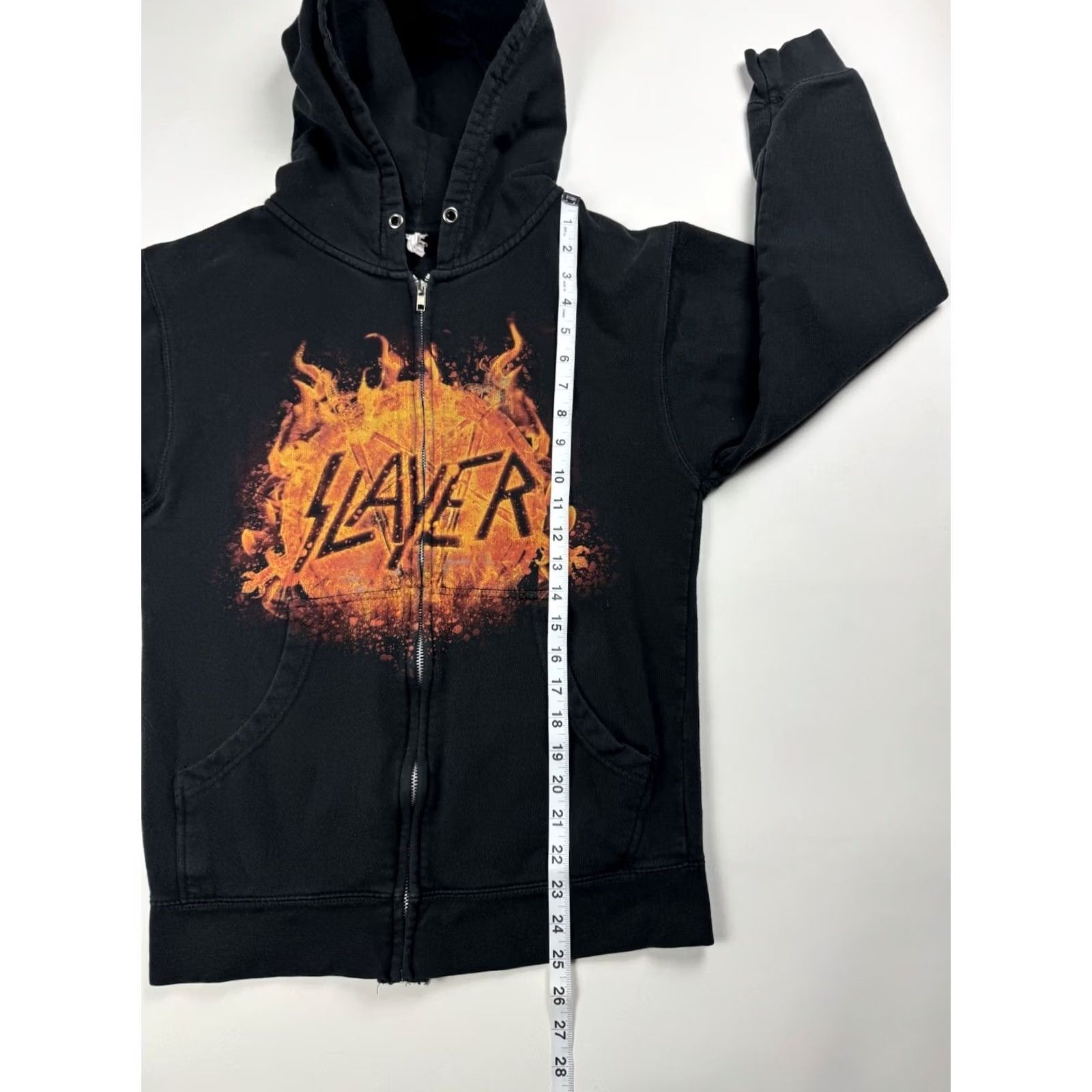 Vintage VINTAGE Slayer Hoodie Sweatshirt Zip Men’s Small Black 80s 90s Biker Hip Hop Metal Rock Graphic Print Hooded Size US S / EU 44-46 / 1 - 7 Thumbnail