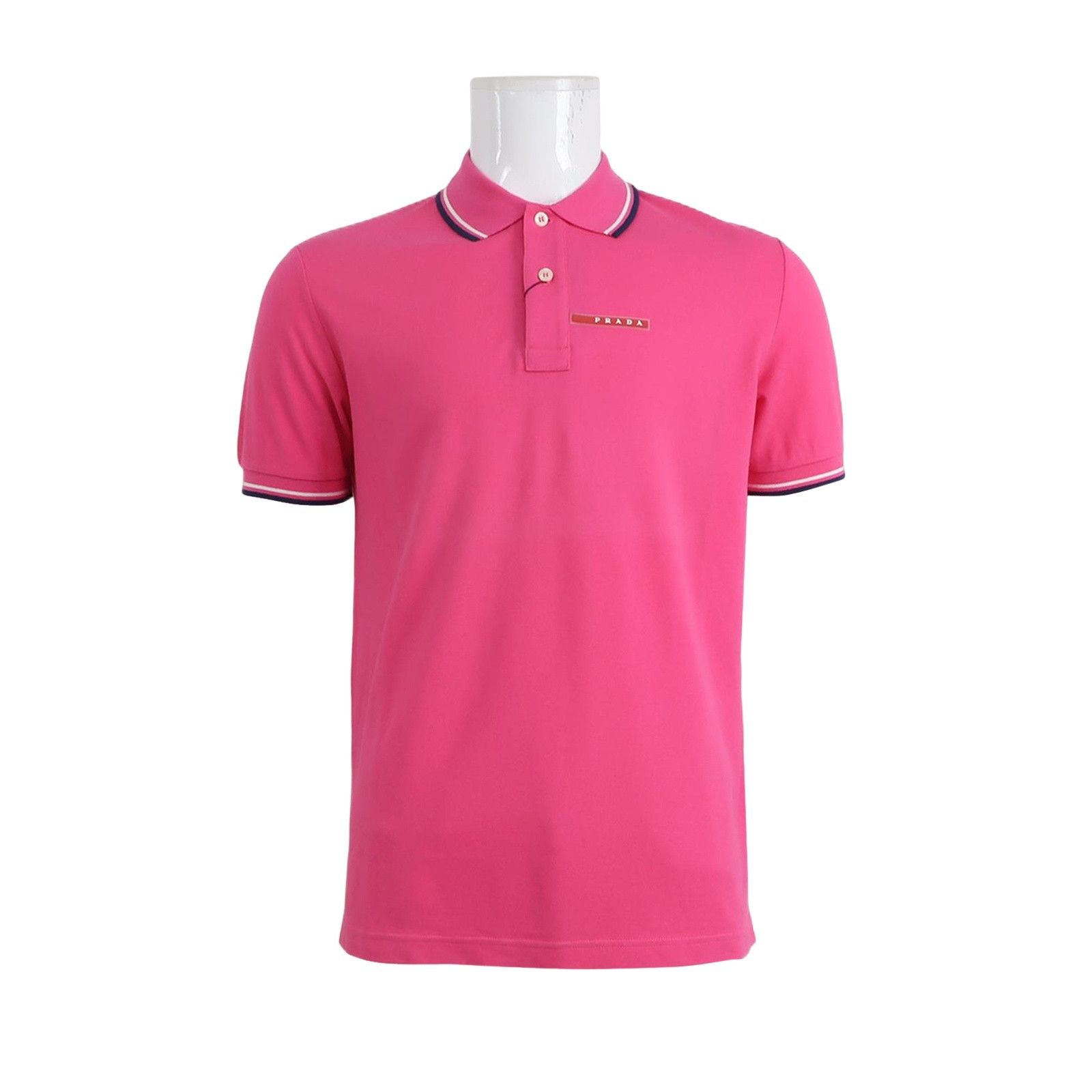 Prada Prada Logo Pique Polo Shirt Size M Size US M / EU 48-50 / 2 - 1 Thumbnail